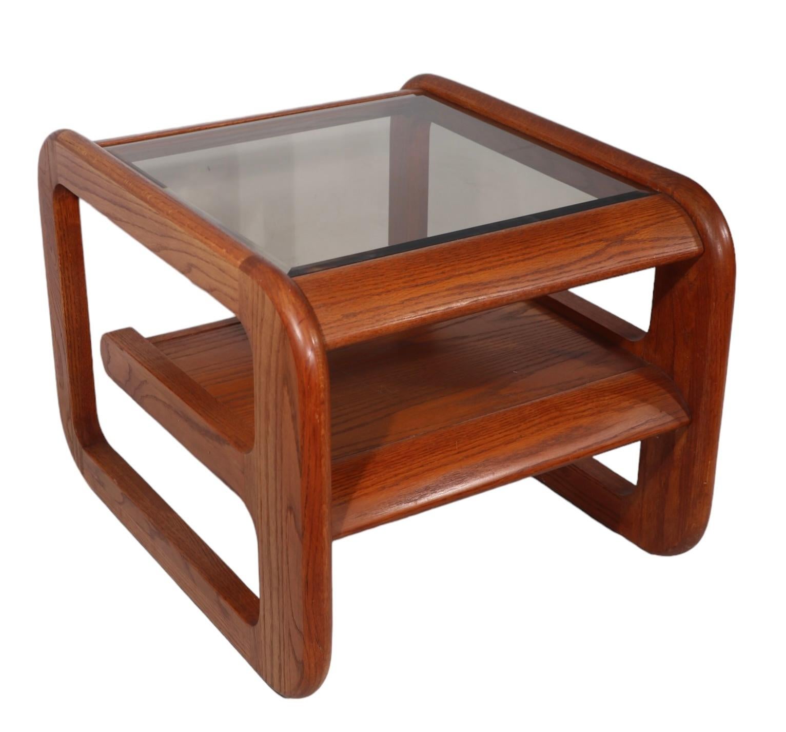 Post Modern Square Mersman End Table designed by Lou Hodges for Mersman c. 1970s For Sale 2