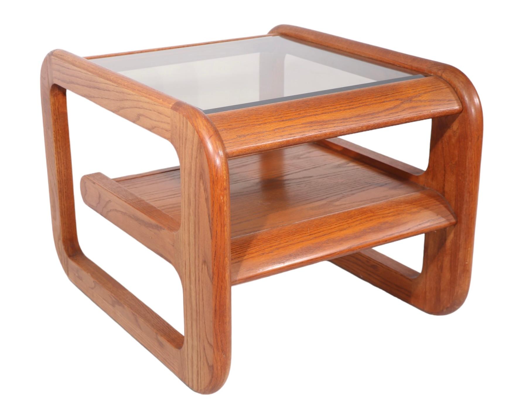 Table d'appoint carrée Mersman conçue par Lou Hodges pour Mersman vers 1970 en vente 4