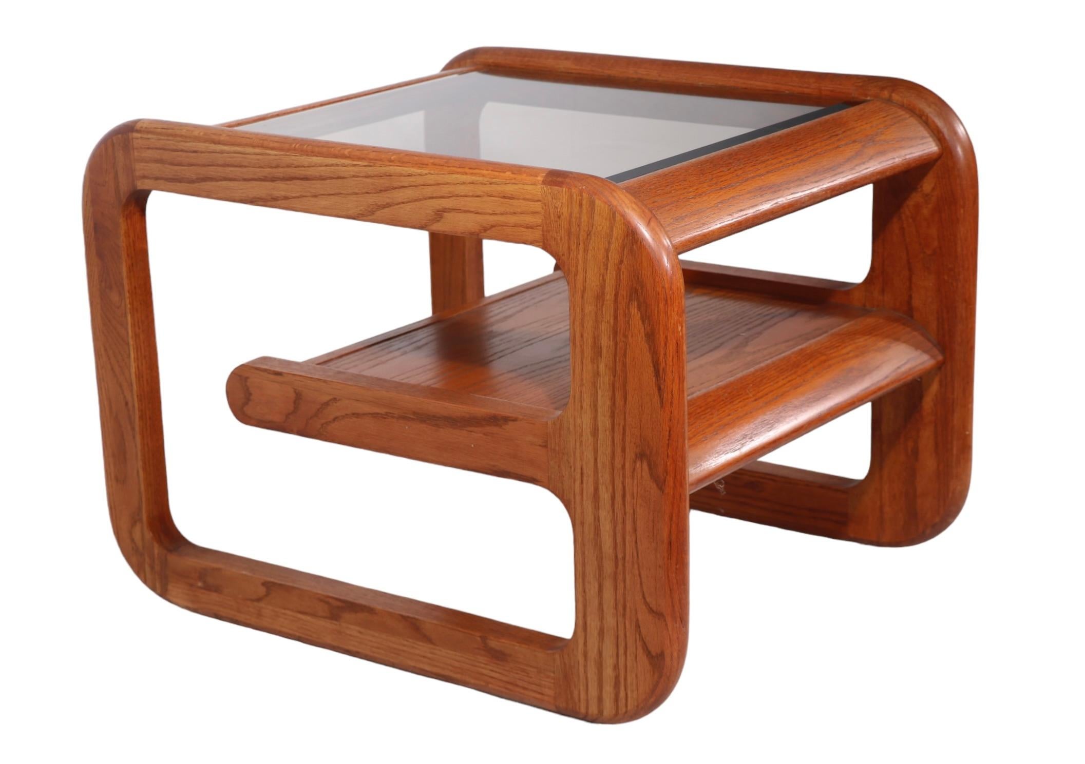 Table d'appoint carrée Mersman conçue par Lou Hodges pour Mersman vers 1970 en vente 5