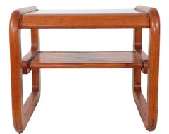 Postmoderner quadratischer Mersman-Beistelltisch, entworfen von Lou Hodges für Mersman, ca. 1970er Jahre