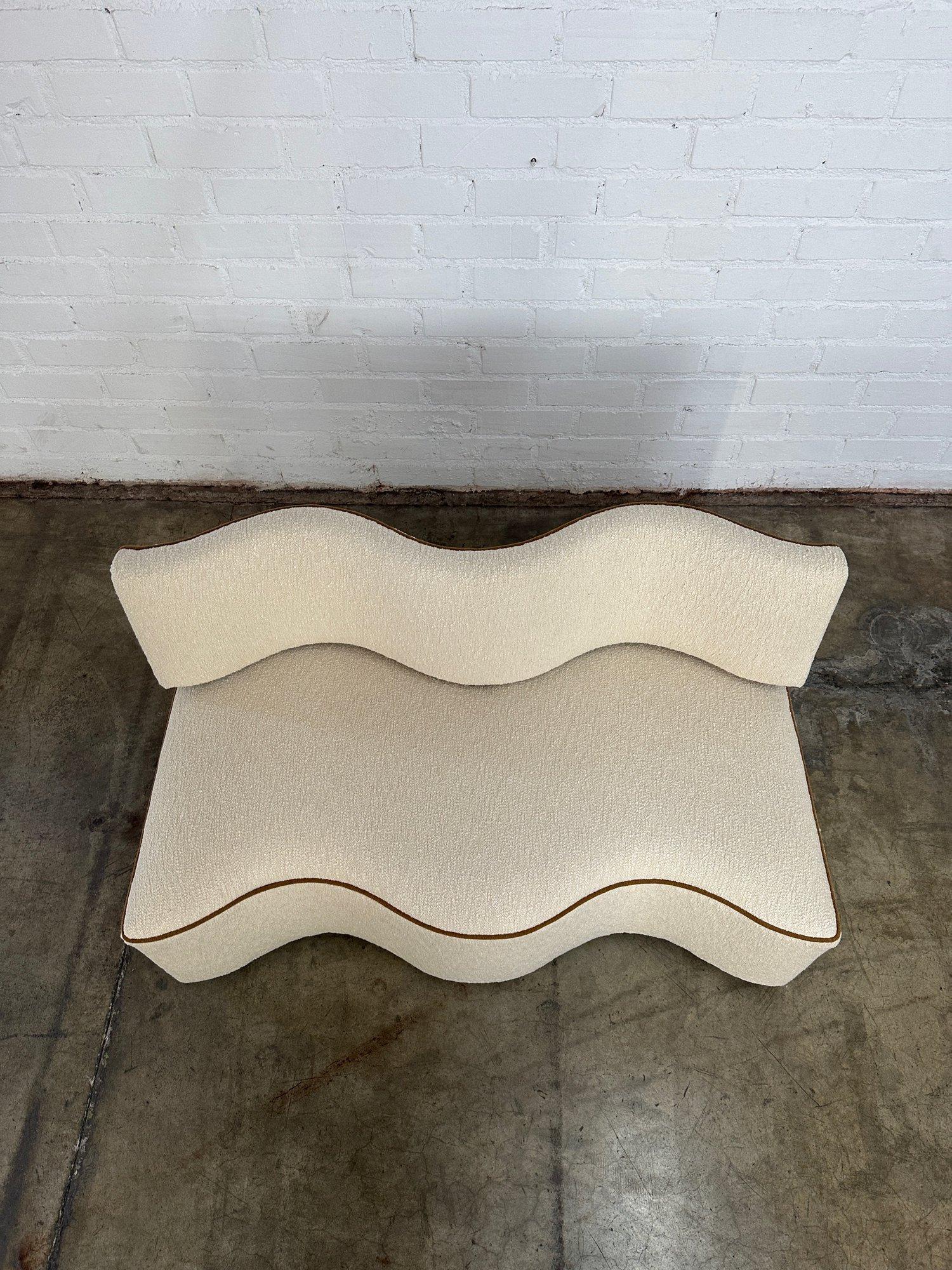Fabric Post Modern Squiggle Bench For Sale