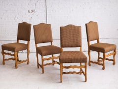 Post Modern 'Squiggle' Form Knotty Pine Dining Chairs - A Set of 4