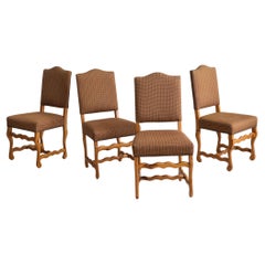 Post Modern 'Squiggle' Form Knotty Pine Dining Chairs - A Set of 4