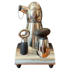 Post-Modern Stainless Steel Bar Set by Michael Graves