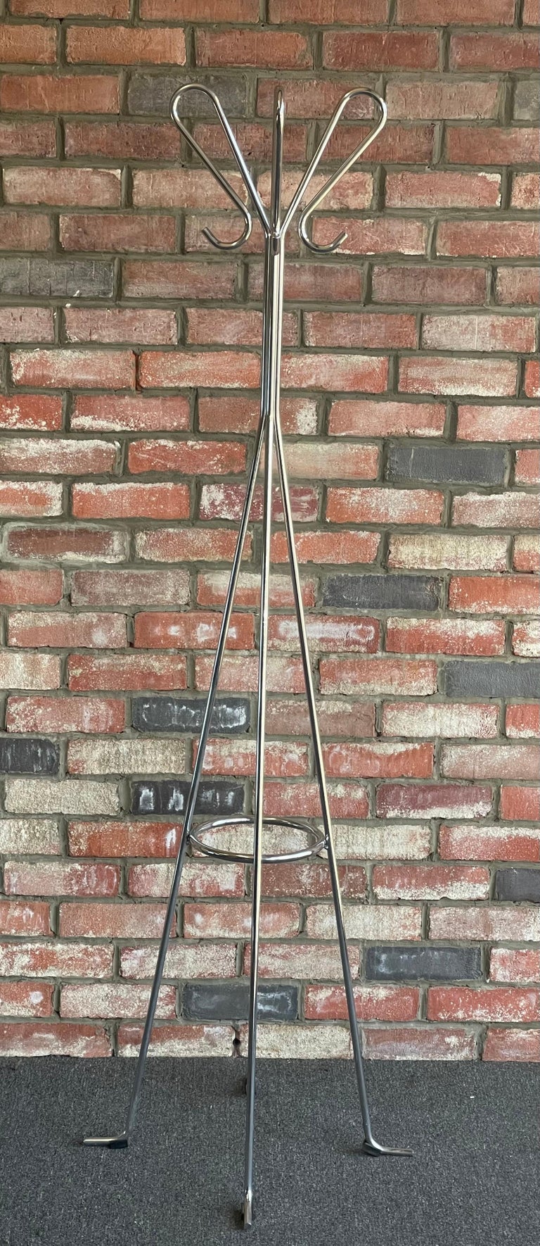 Post Modern Stainless Steel Coat Rack For Sale at 1stDibs