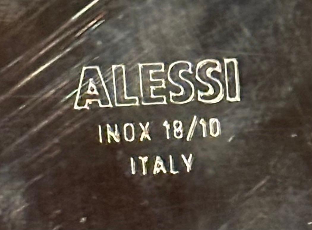 Juego posmoderno de acero inoxidable para nata y azúcar de Michael Graves para Alessi en venta 5