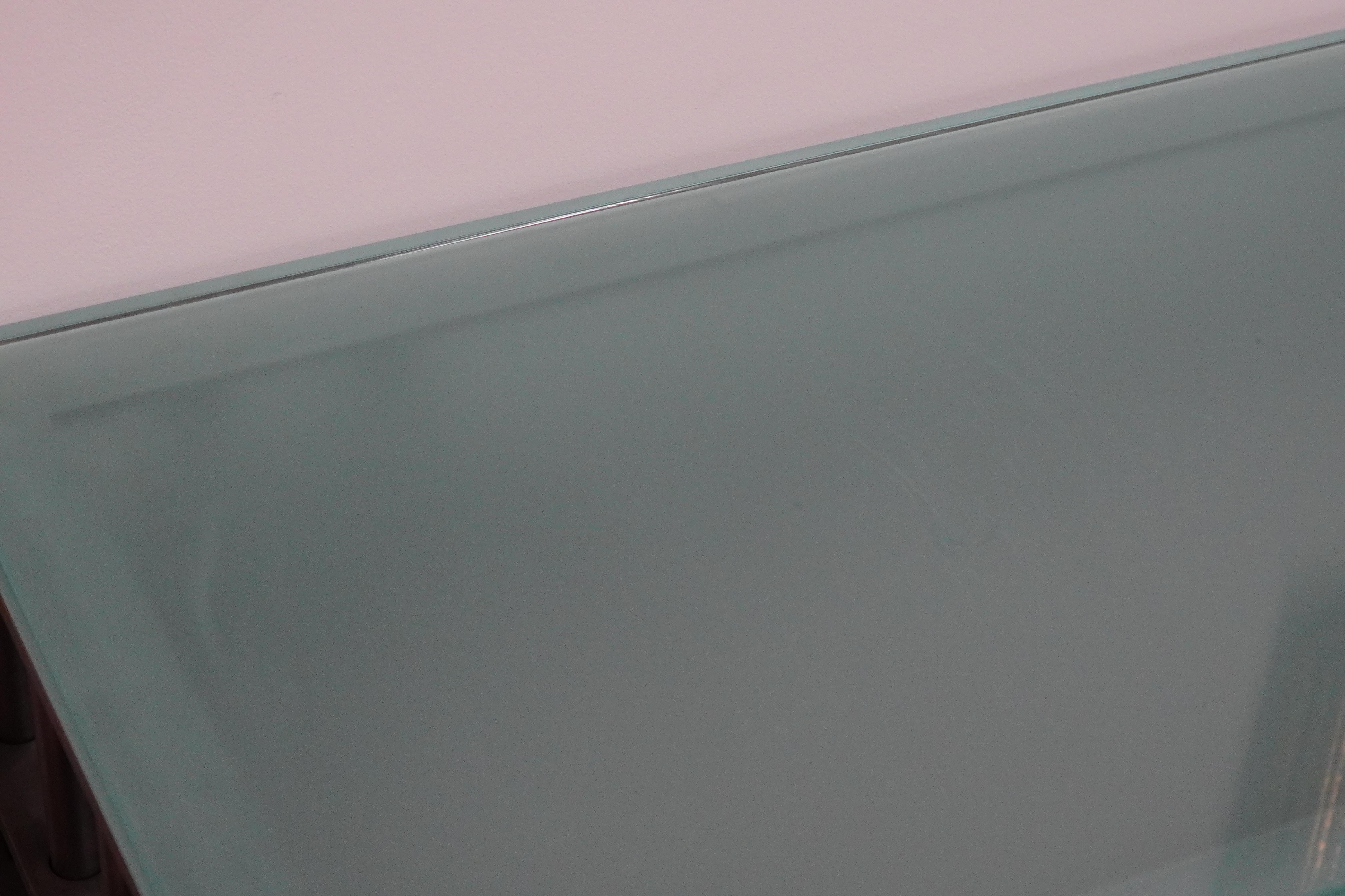 Post-Modern Steel and Glass Console Table in the manner of Jean-Michel Wilmotte For Sale 7