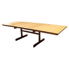 Post Modern Studio Handmade Red Oak Wood Dining Table by Jerry Mandell