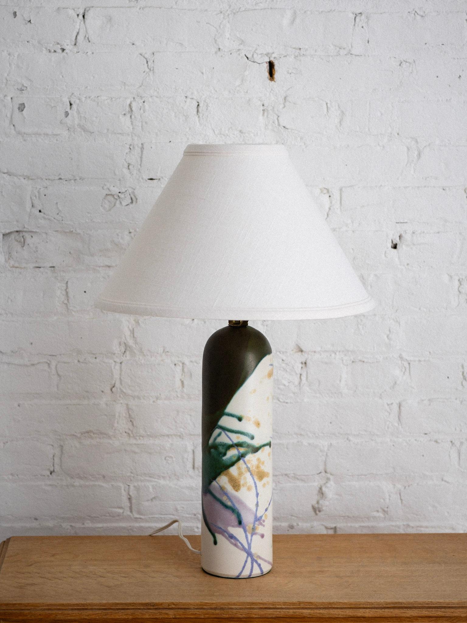 Post Modern Studio Pottery Ceramic Lamp In Good Condition For Sale In Brooklyn, NY