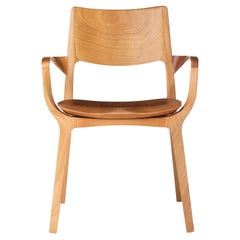 Post-Modern Style Aurora Chair in Solid Wood with Wooden Back and Wood Seat