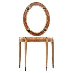 Console e specchio Demilune in stile post moderno di Michael Graves
