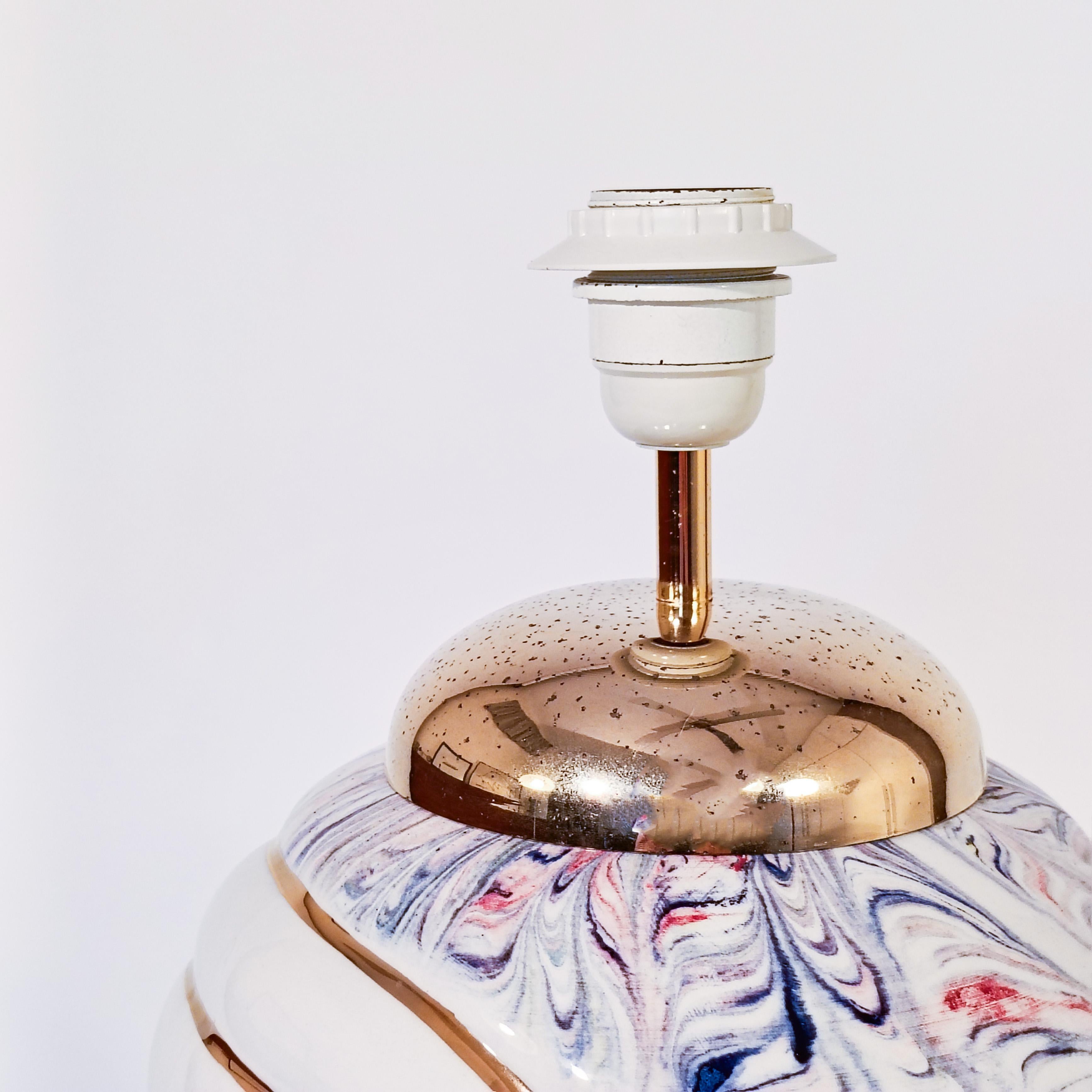 Post-Modern style. Huge multicolor ceramic table lamp, Italy, 1980s For Sale 3