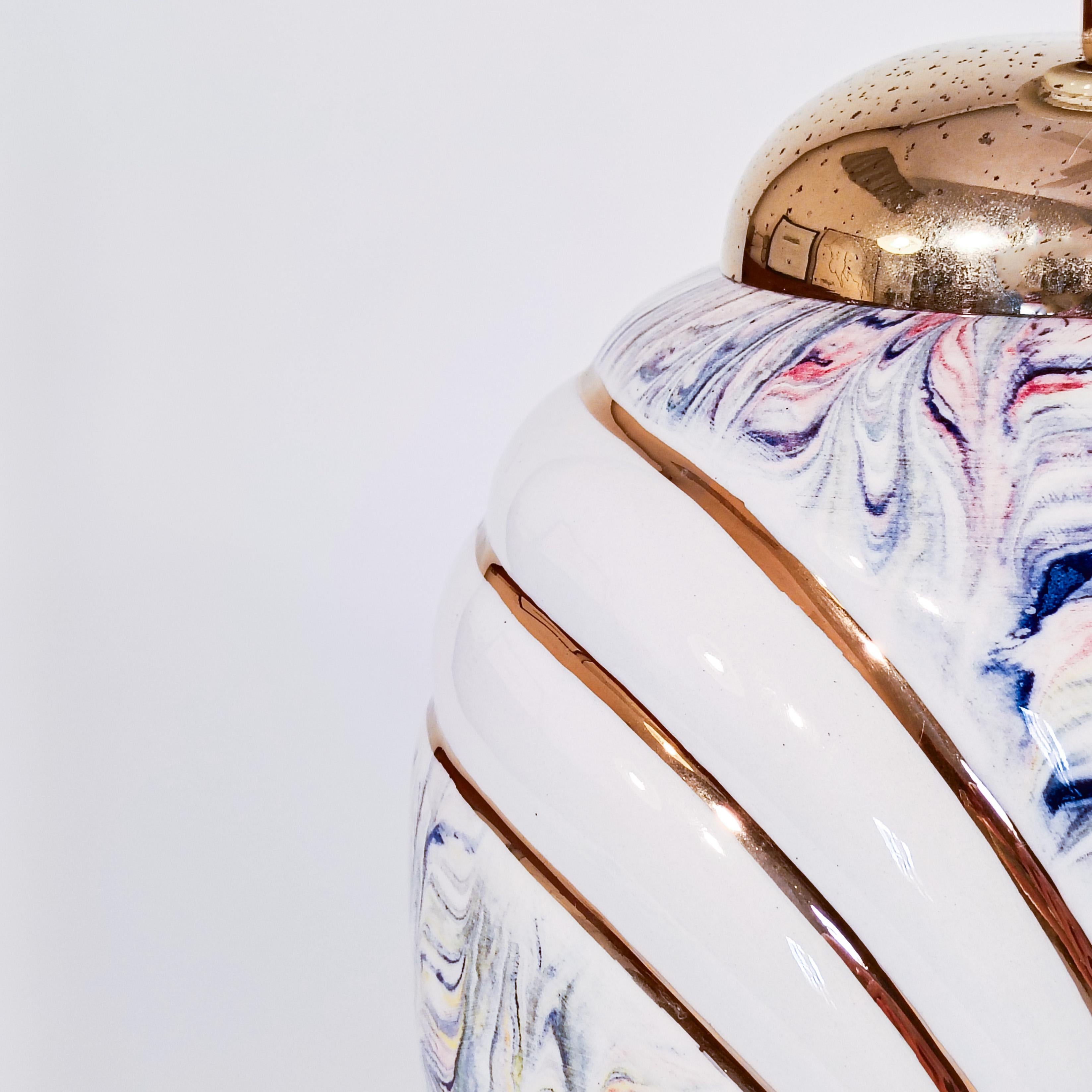 Post-Modern style. Huge multicolor ceramic table lamp, Italy, 1980s For Sale 4