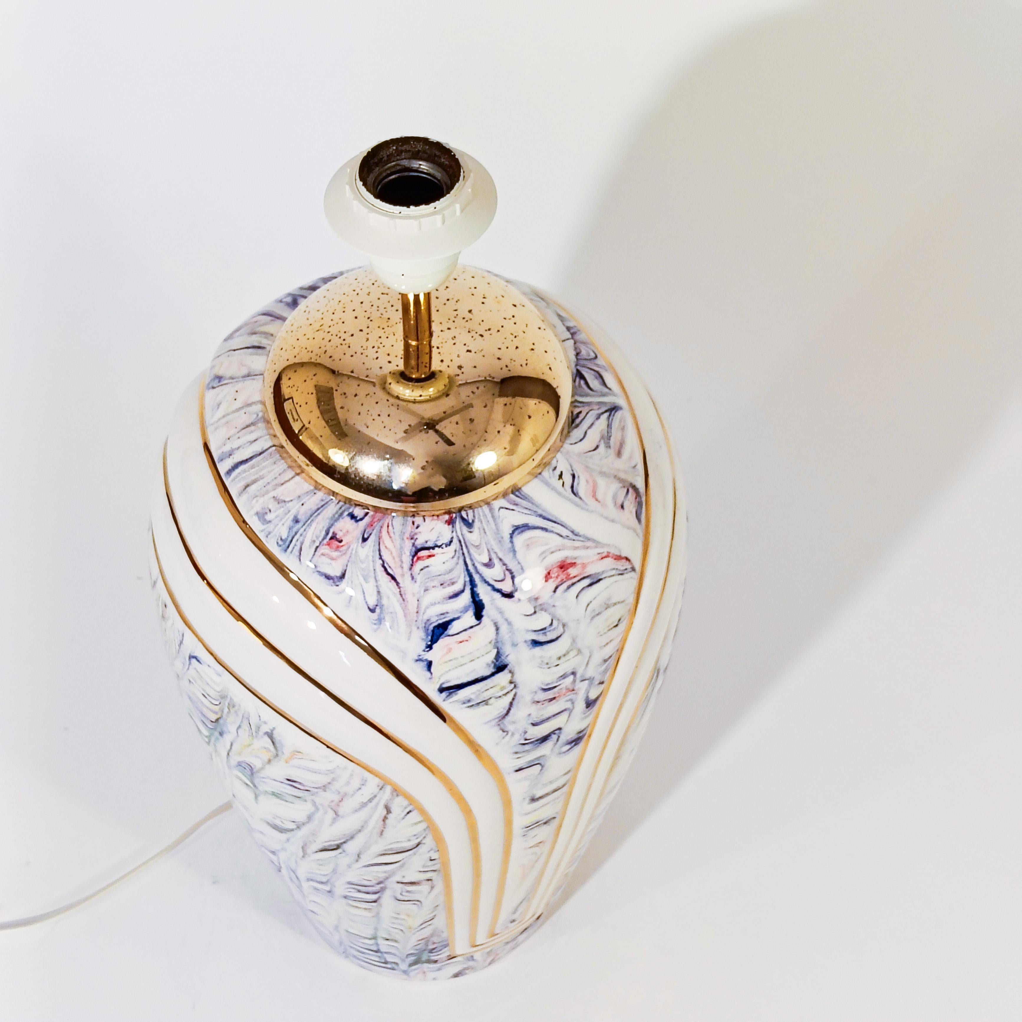 Post-Modern style. Huge multicolor ceramic table lamp, Italy, 1980s For Sale 2