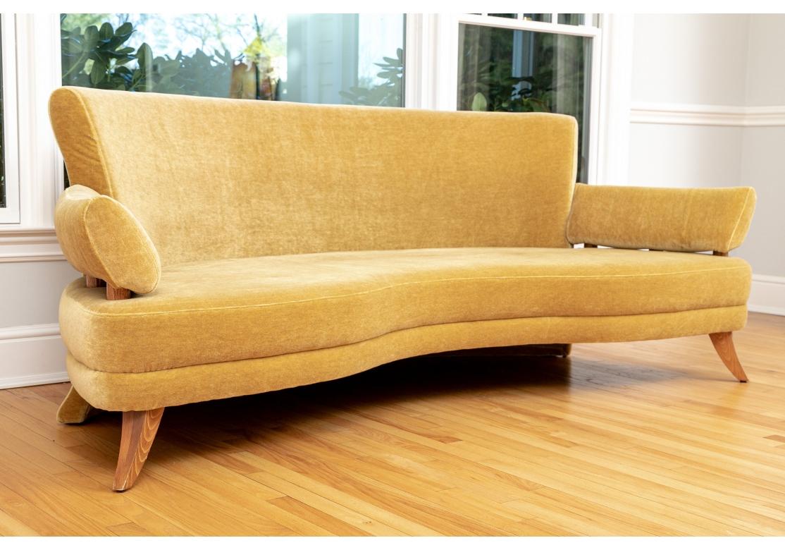 Post Modern Style Mohair Sofa  In Good Condition In Bridgeport, CT