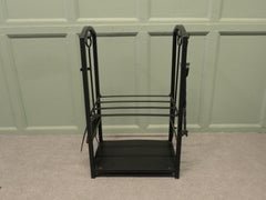 Post Modern Swedish Ironwork Log Tidy and Tools An unusual piece