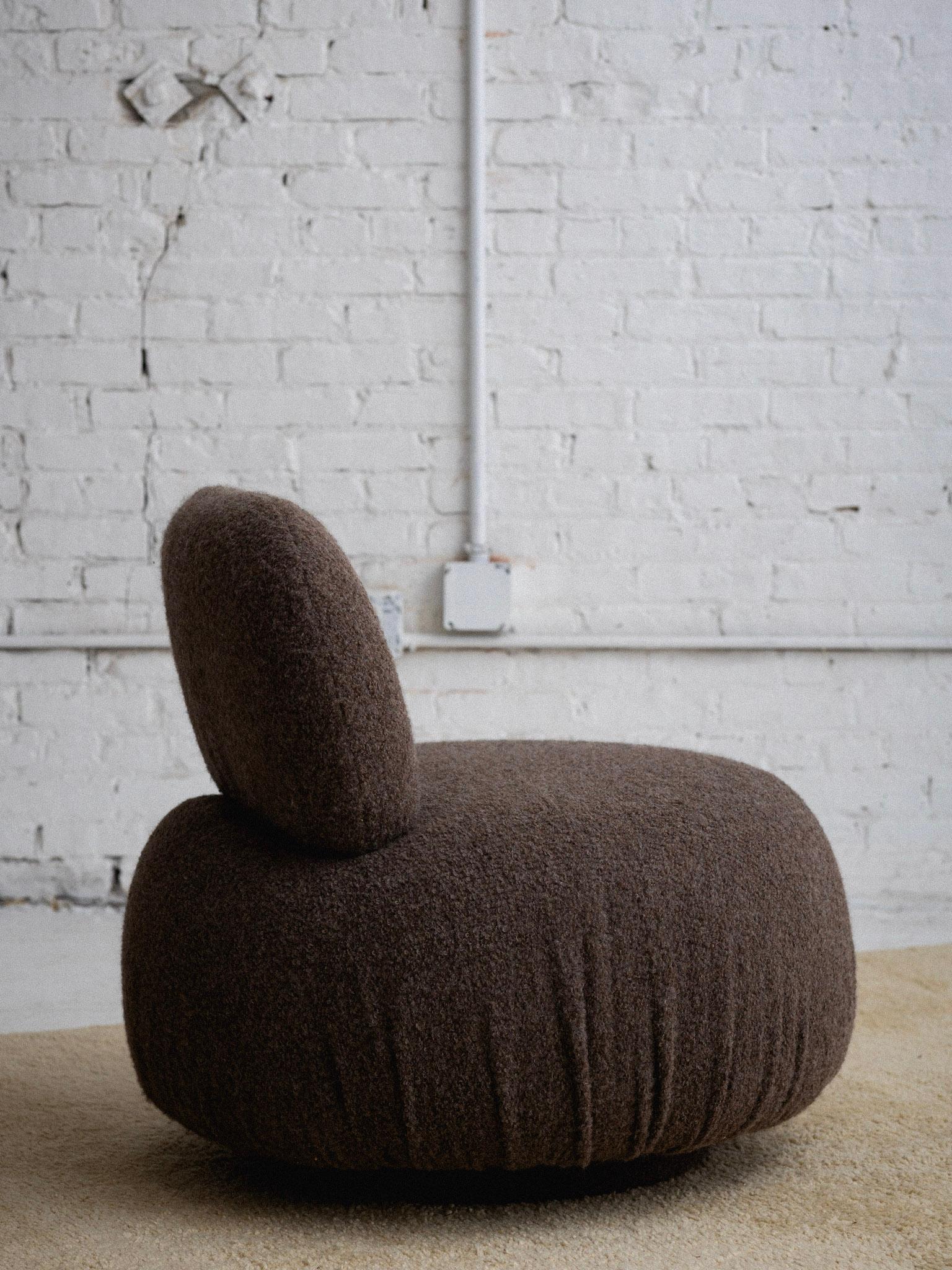 Post-Modern Post Modern Swivel Pouf Chair in the Style of Steve Chase