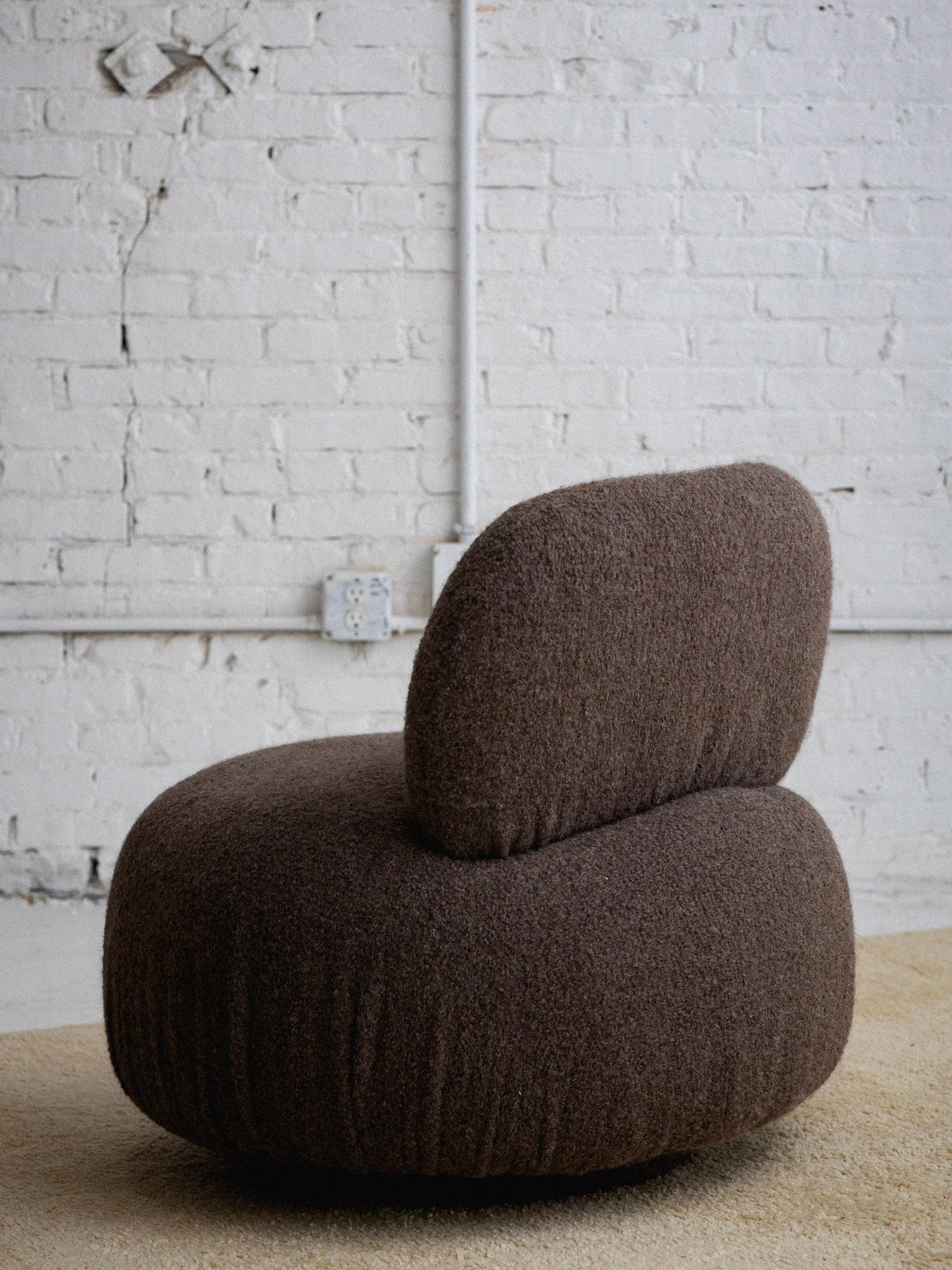 Post Modern Swivel Pouf Chair in the Style of Steve Chase In Good Condition In Brooklyn, NY