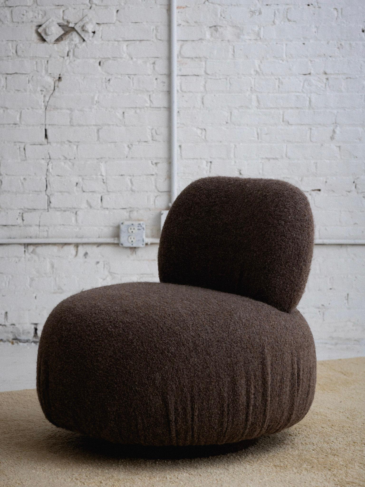20th Century Post Modern Swivel Pouf Chair in the Style of Steve Chase