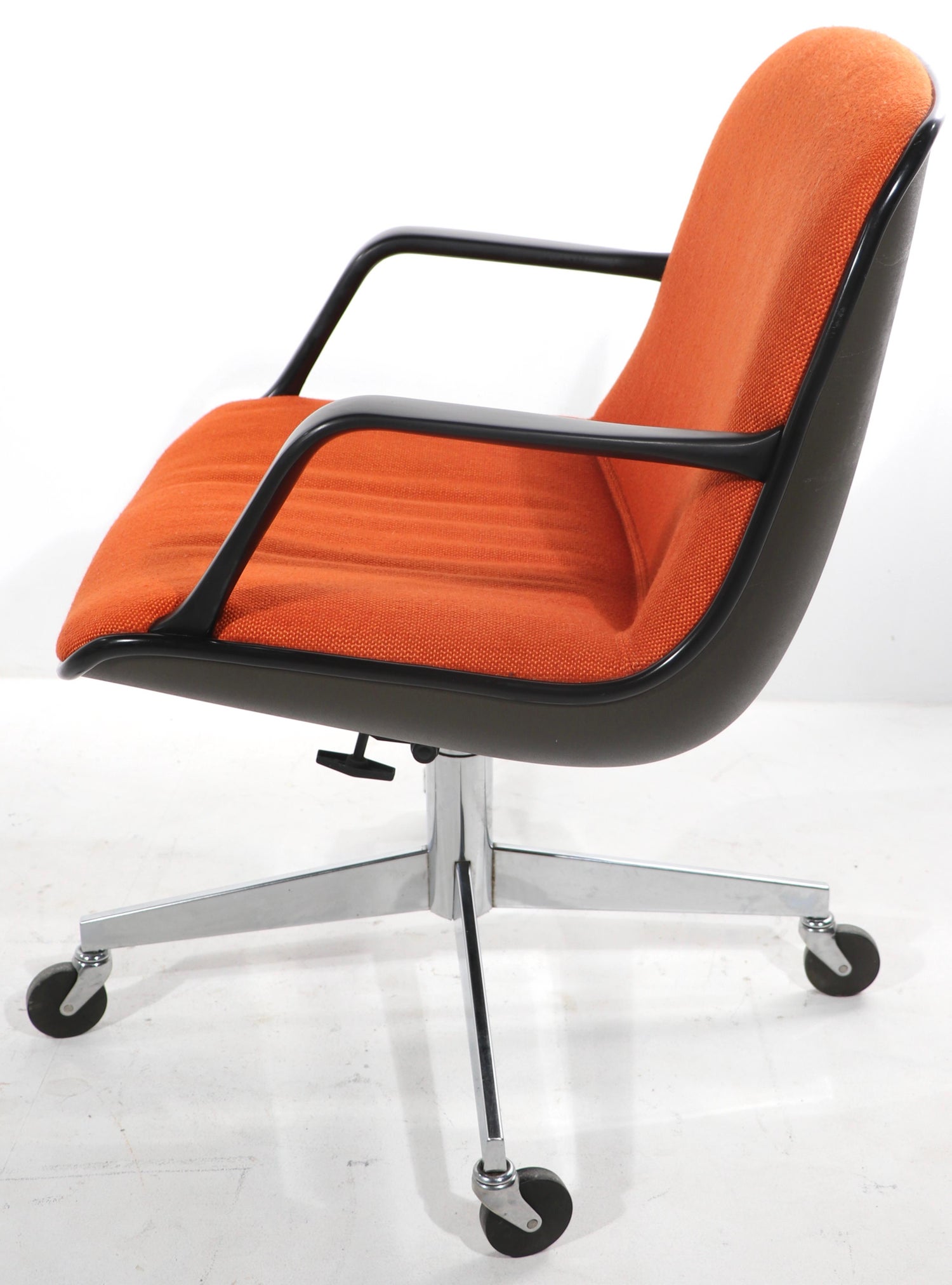 Mid Century Vintage 1975 Steelcase Executive Office Chair 70s Knoll Orange  Red Textile Pollock Armchair CHROME MCM Danish Modern Post Modern — Catch |  