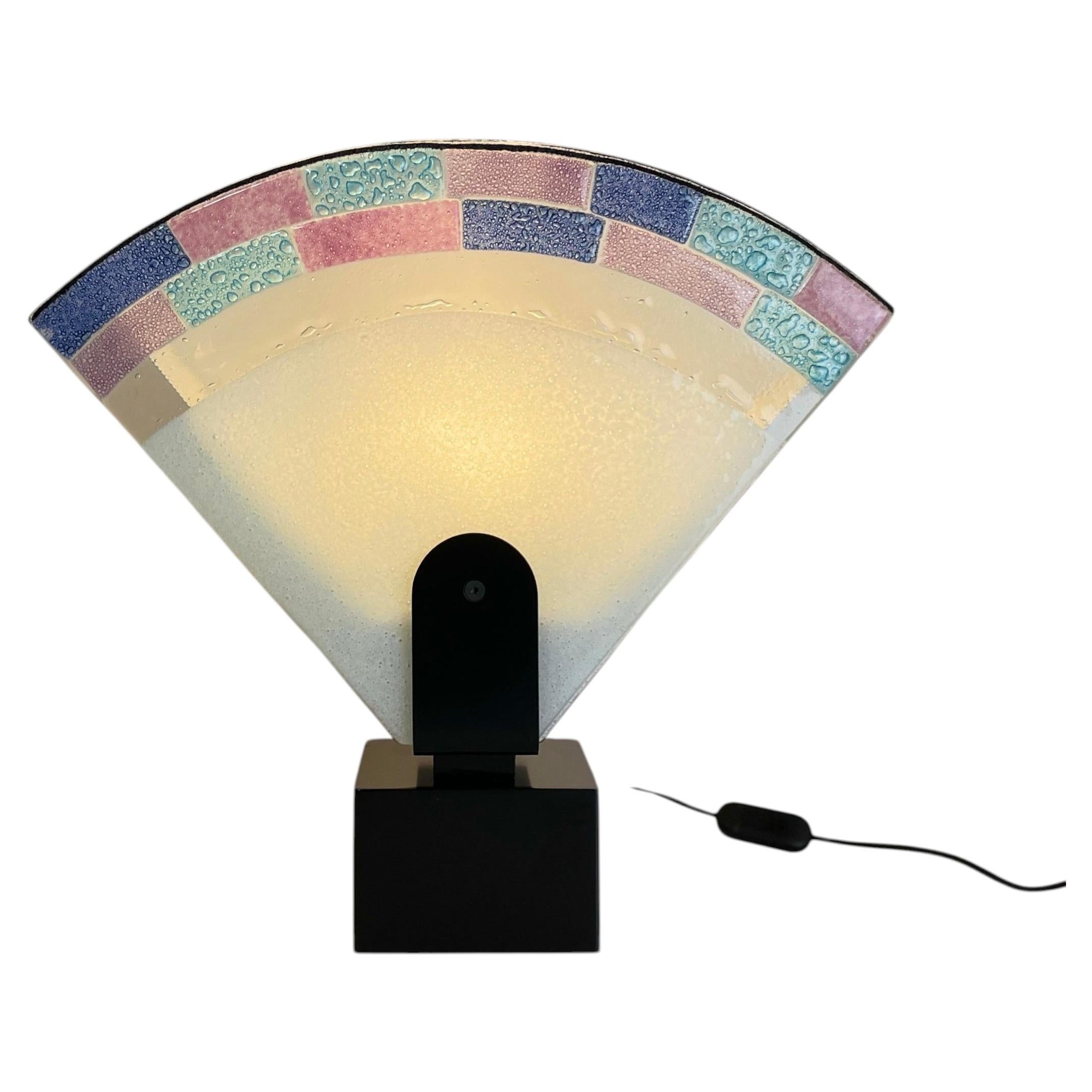 Post-Modern Table Lamp by Zonca, Murano Glass & Metal, Italy, 1980s For Sale