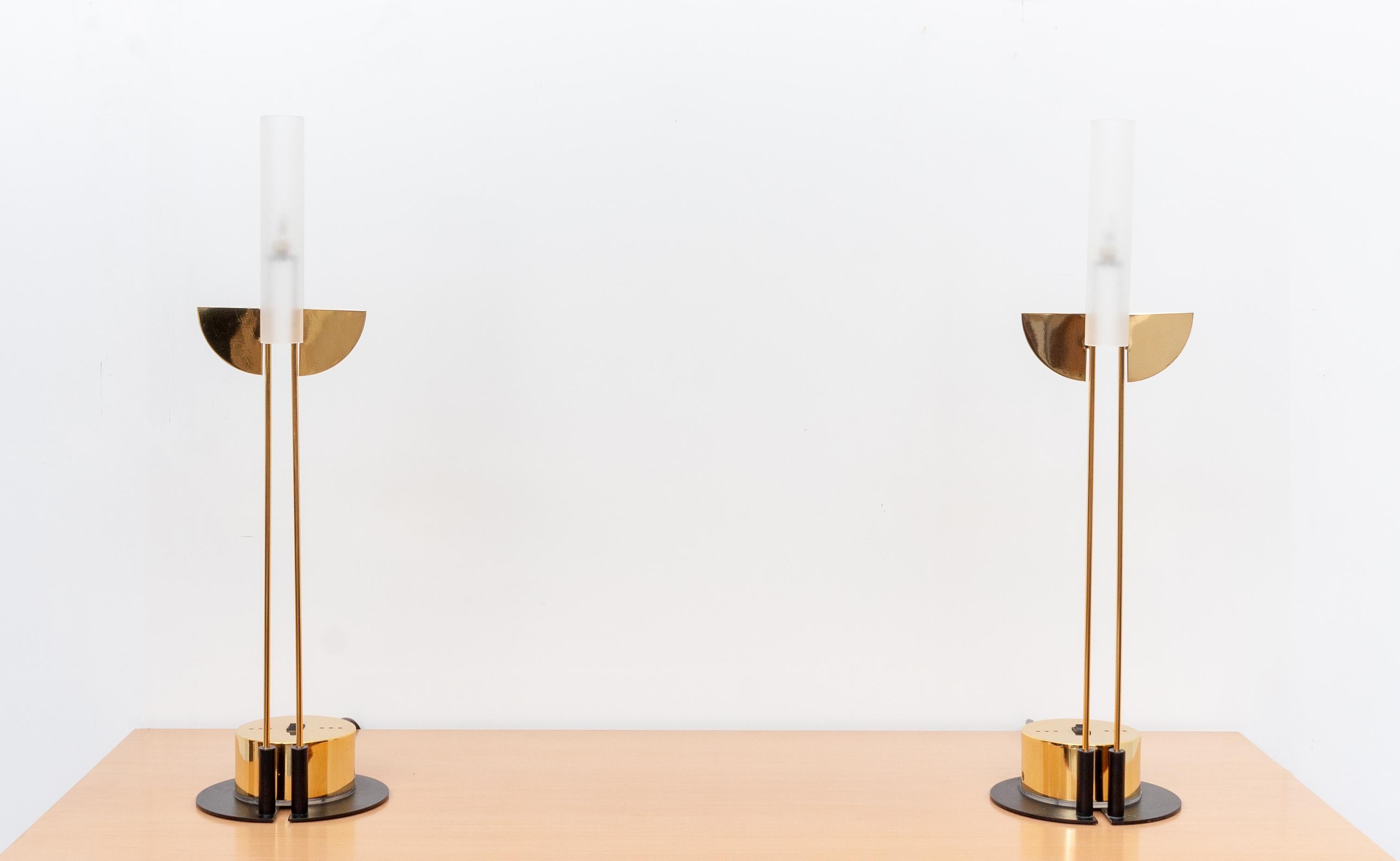 Fin du 20e siècle Lampes de table postmodernes Italie des années 1980 attribuées à Giorgetti en vente