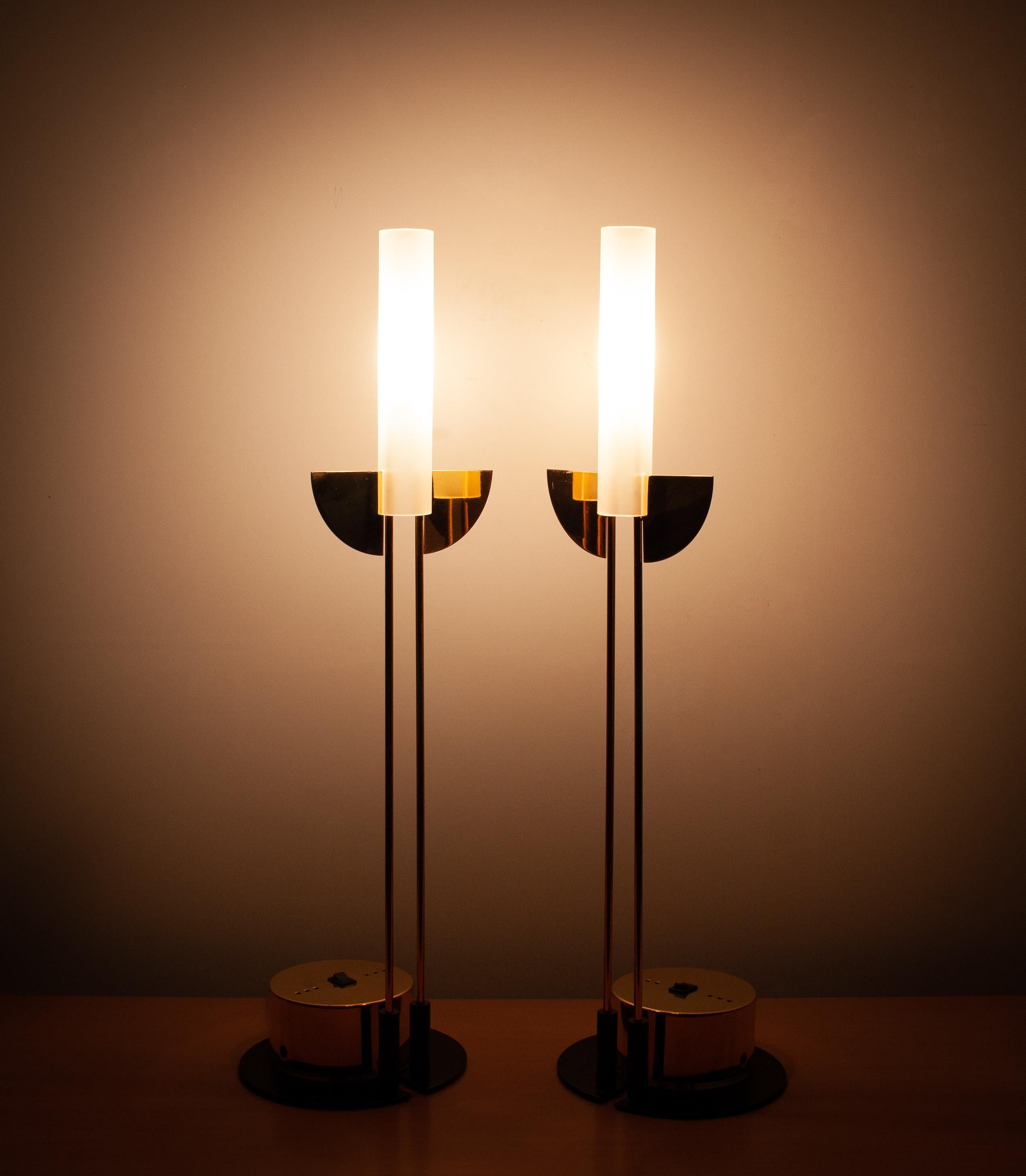 Postmodern Table Lamps Italy 1980s Attributed Giorgetti  For Sale 2