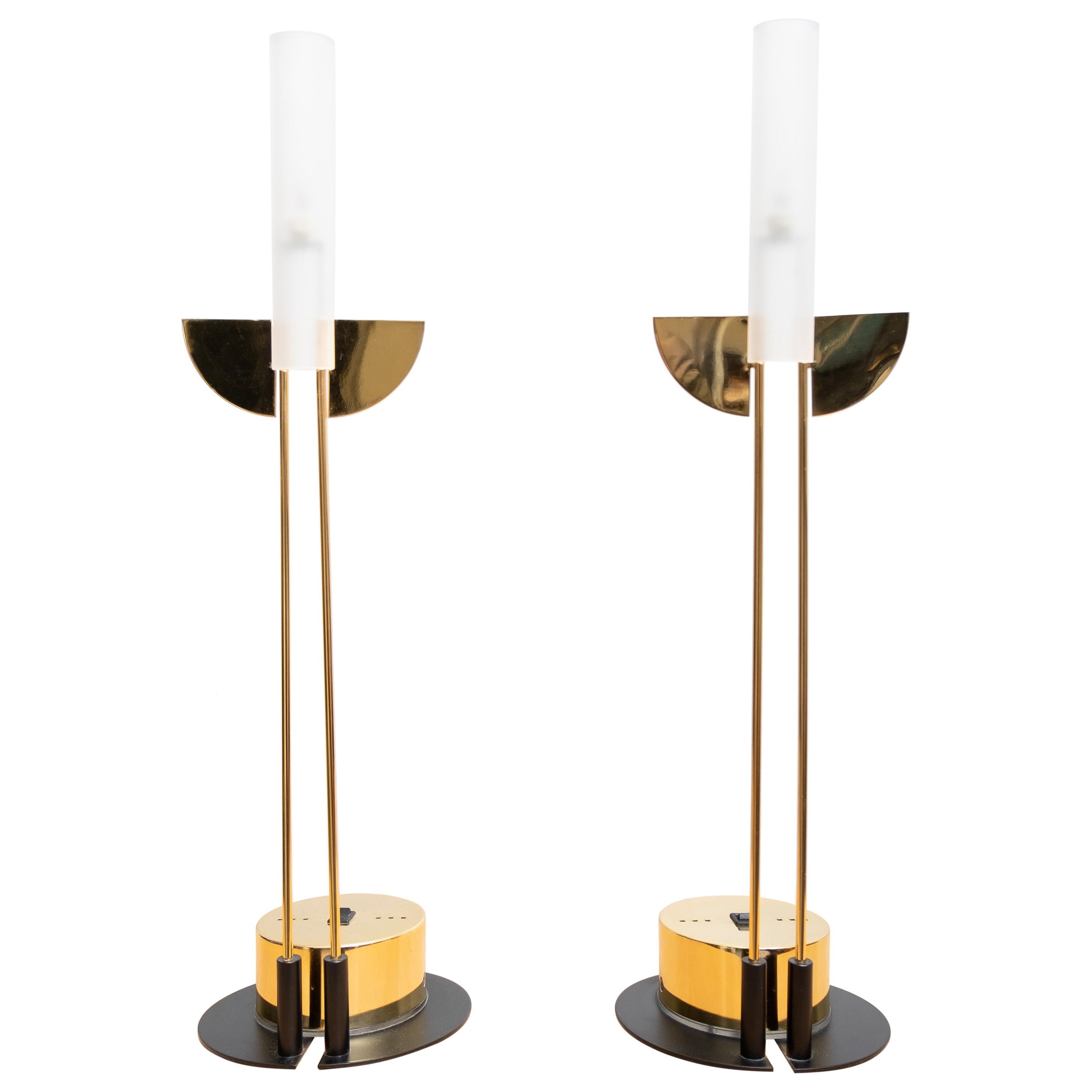 Postmodern Table Lamps Italy 1980s Attributed Giorgetti 