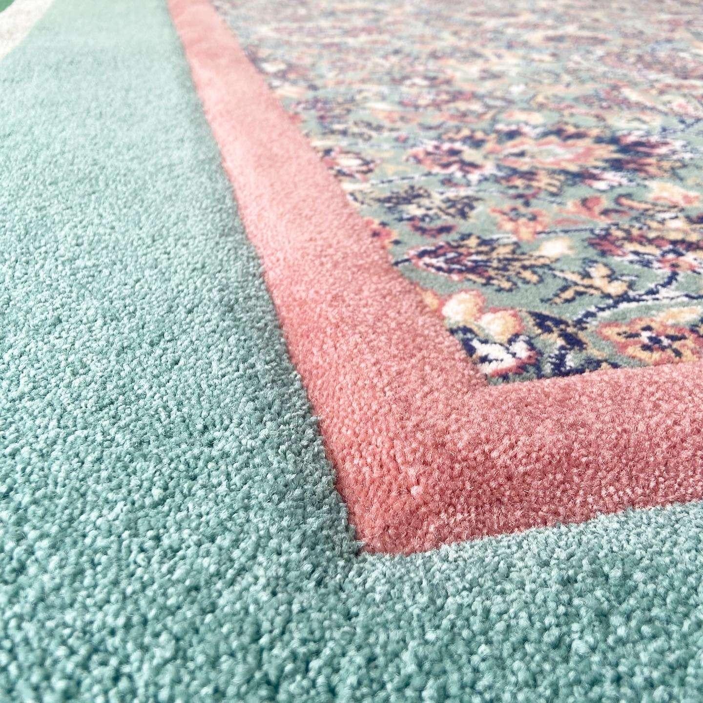 modern teal rug
