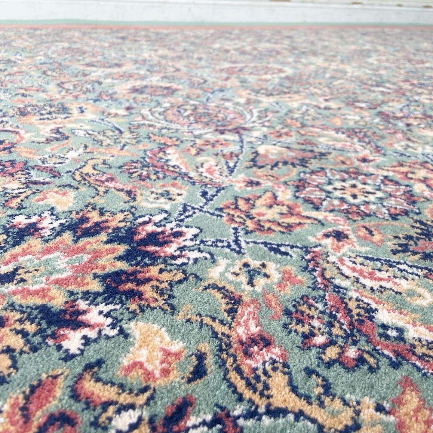 teal and pink rugs