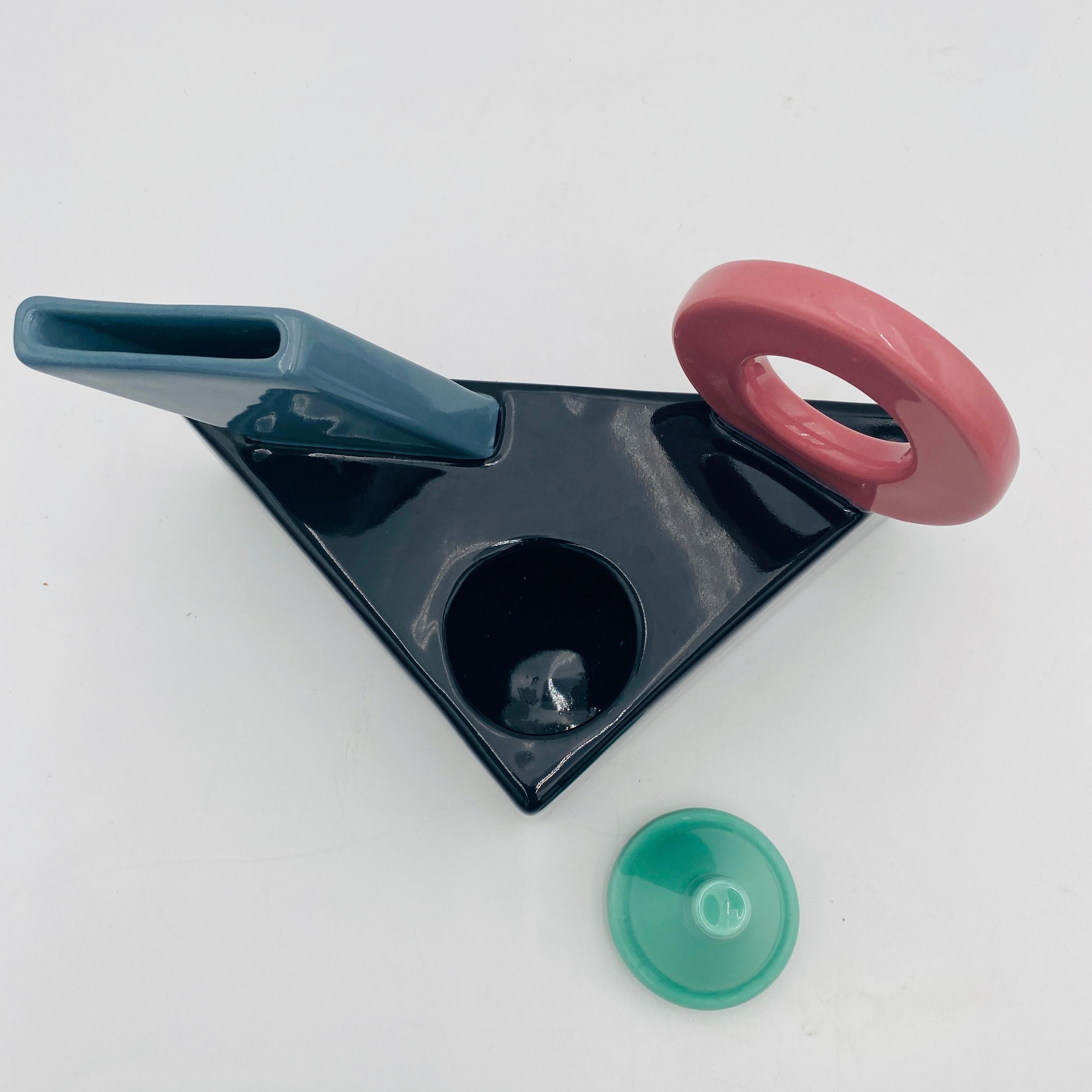Tetera postmoderna de Peter Langer para Feltman Langer c.1980s en venta 5