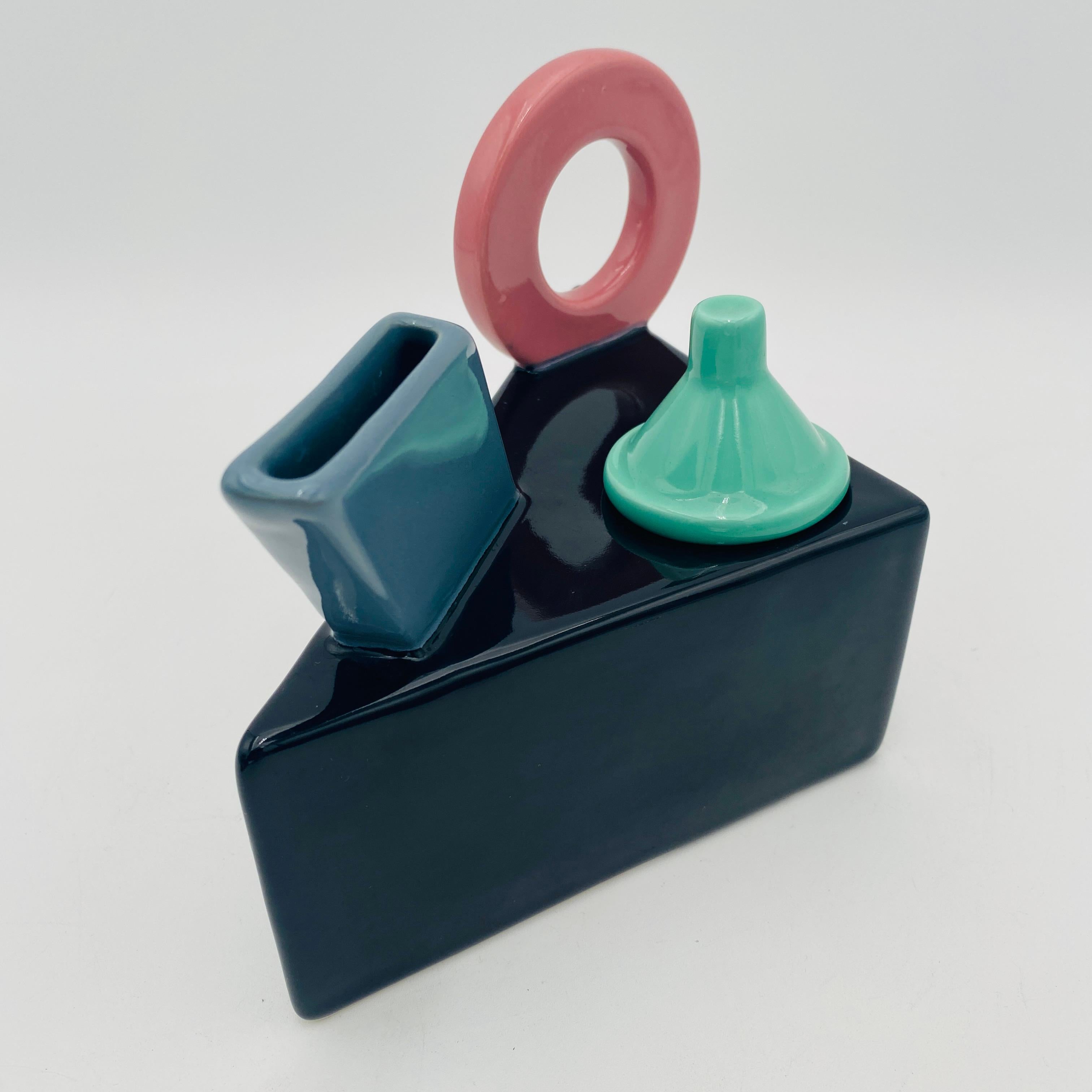 Tetera postmoderna de Peter Langer para Feltman Langer c.1980s Estadounidense en venta