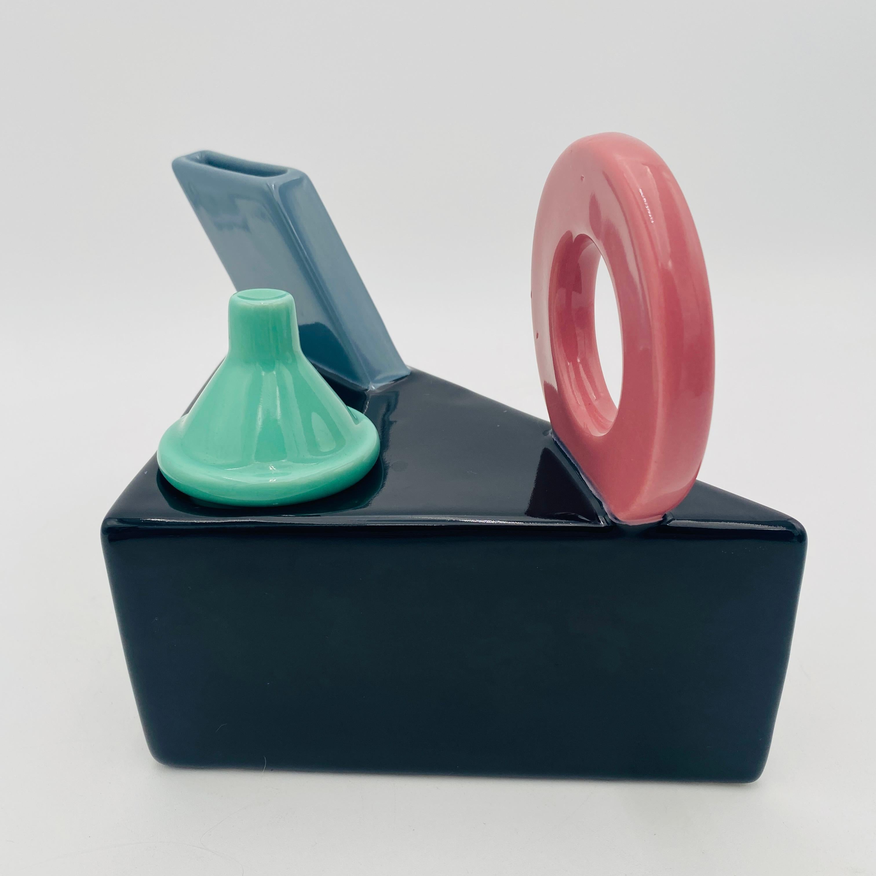 Tetera postmoderna de Peter Langer para Feltman Langer c.1980s Porcelana en venta