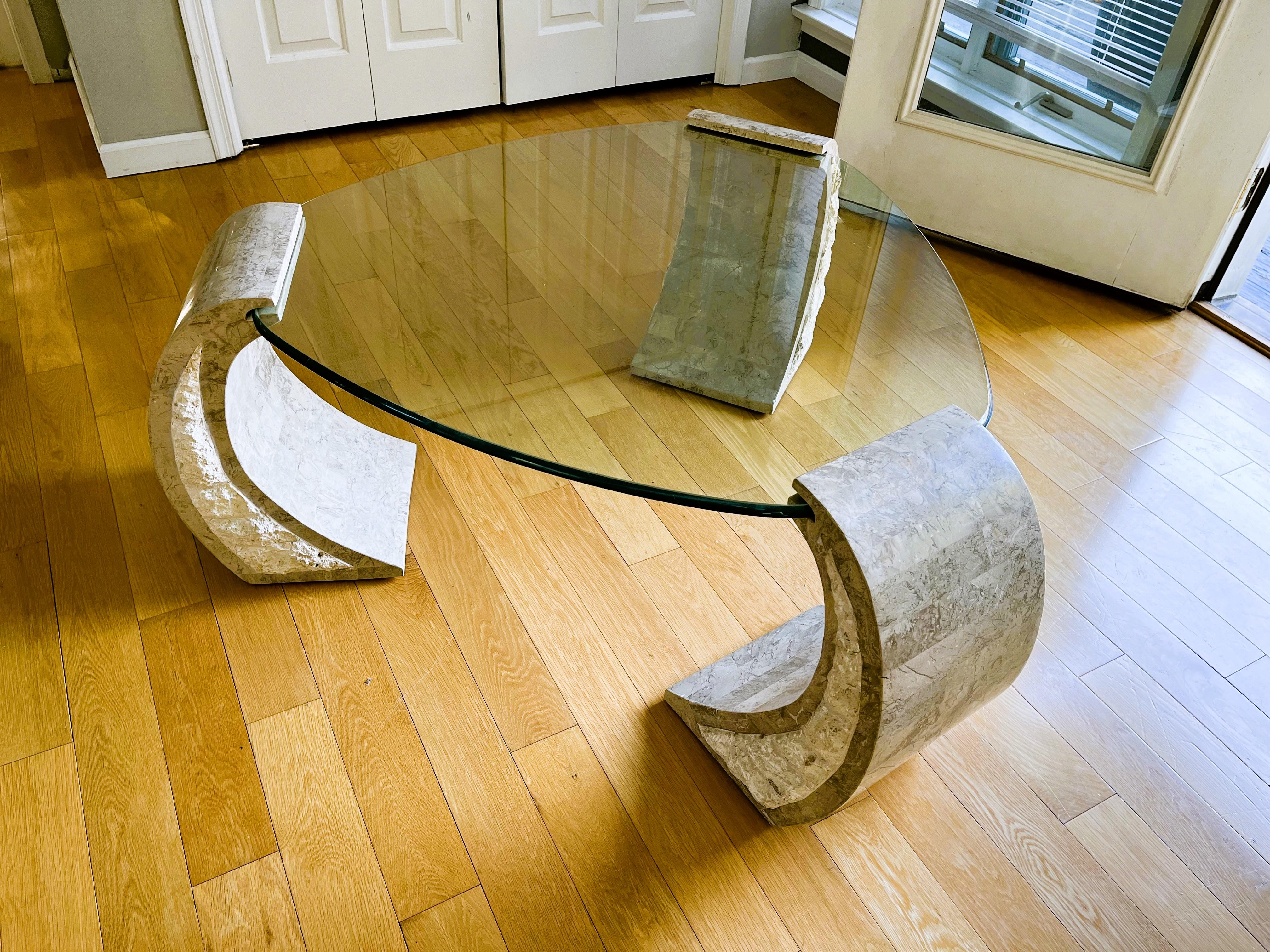 Post-Modern Tessalated Coffee Table in the style of Maitland Smith For Sale 2