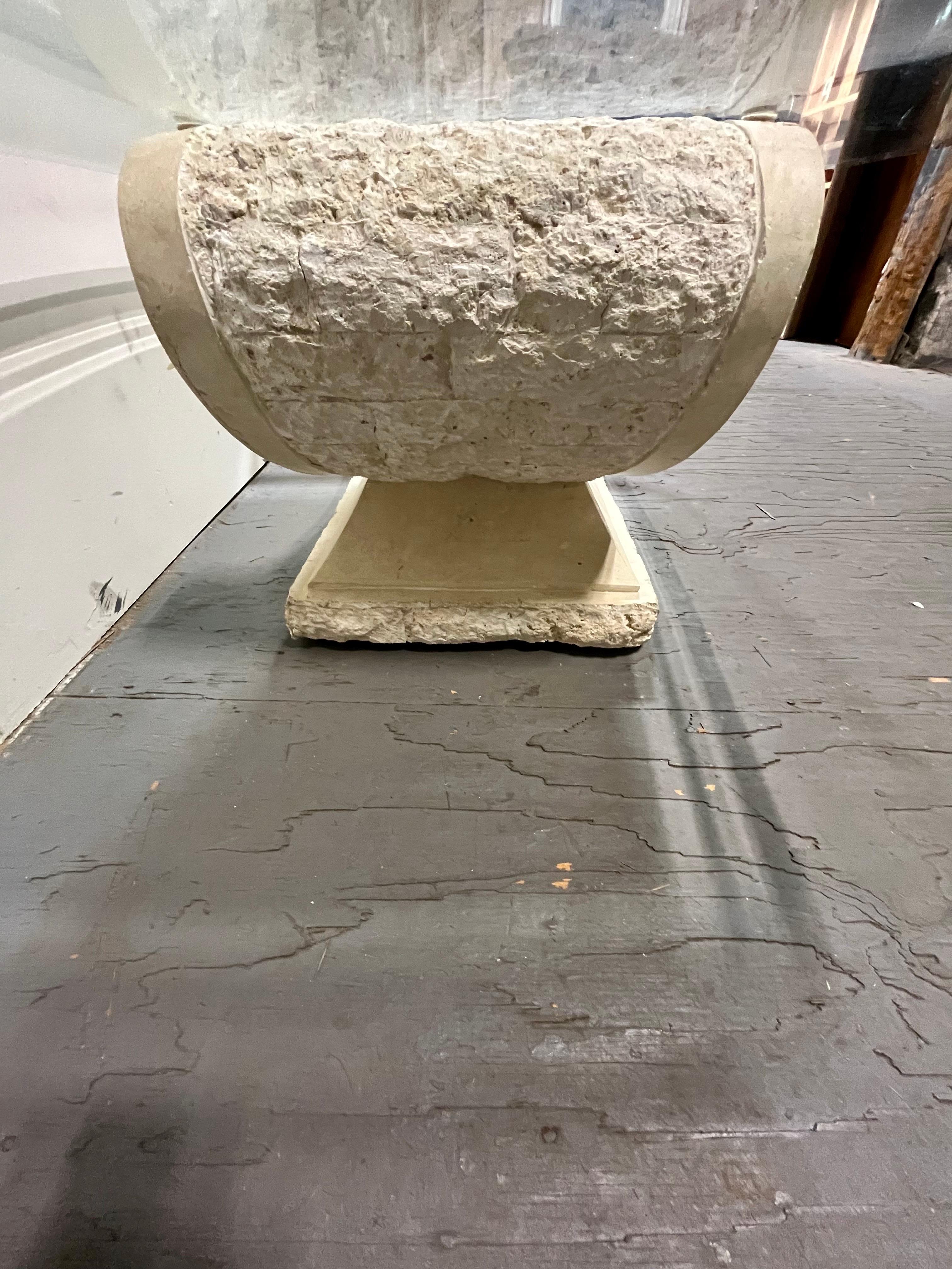 Late 20th Century Post Modern Tessellated Stone Base End Tables Magnussen For Sale