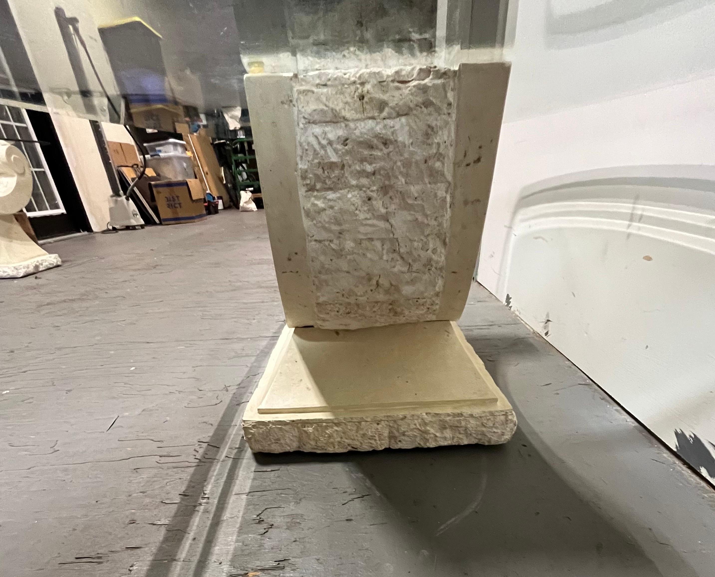 Post Modern Tessellated Stone Base End Tables Magnussen For Sale 1