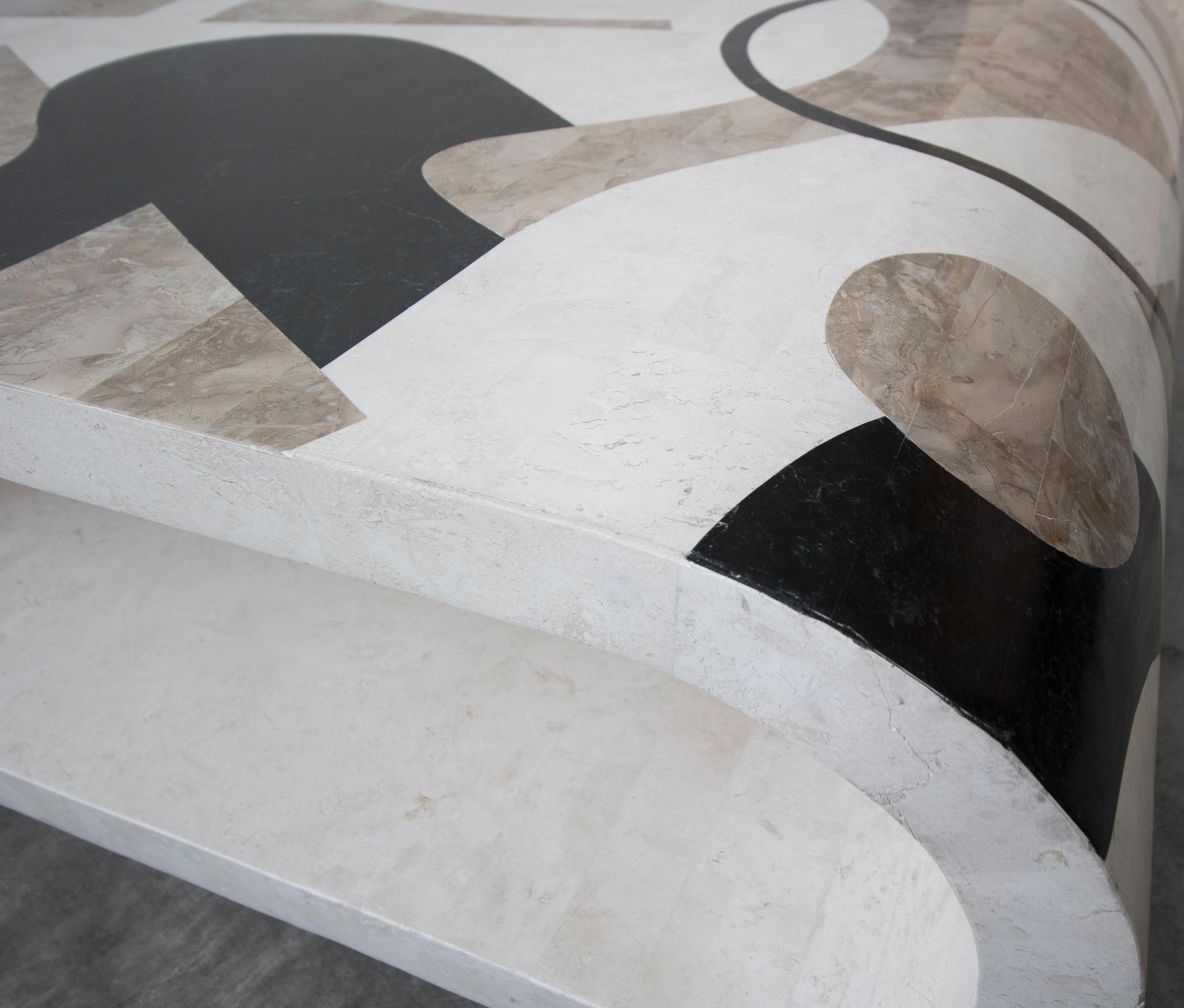 20th Century Postmodern Tessellated Stone Coffee Table