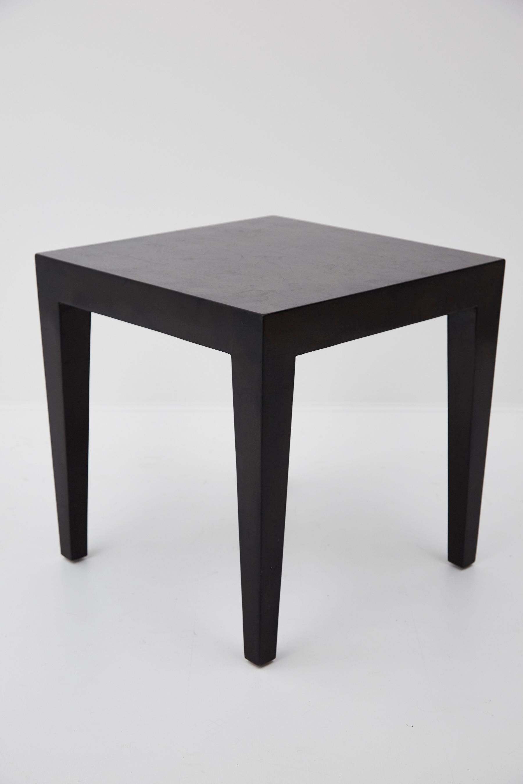 Post-Modern Post Modern Tessellated Stone Cube Square Side Table, 1990s