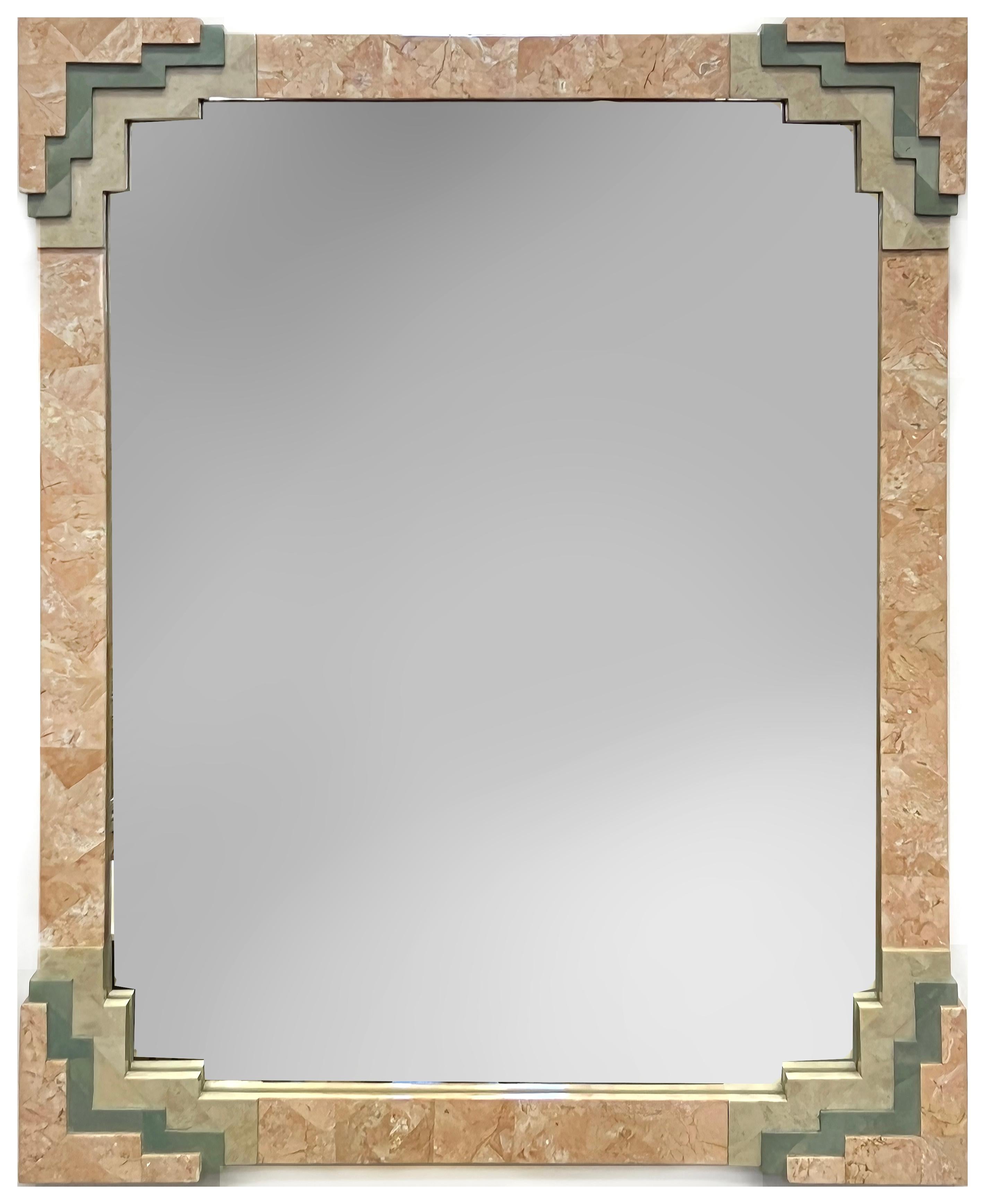 Post-modern Tessellated Stone Mirror, Maitland Smith Attributed For Sale 2