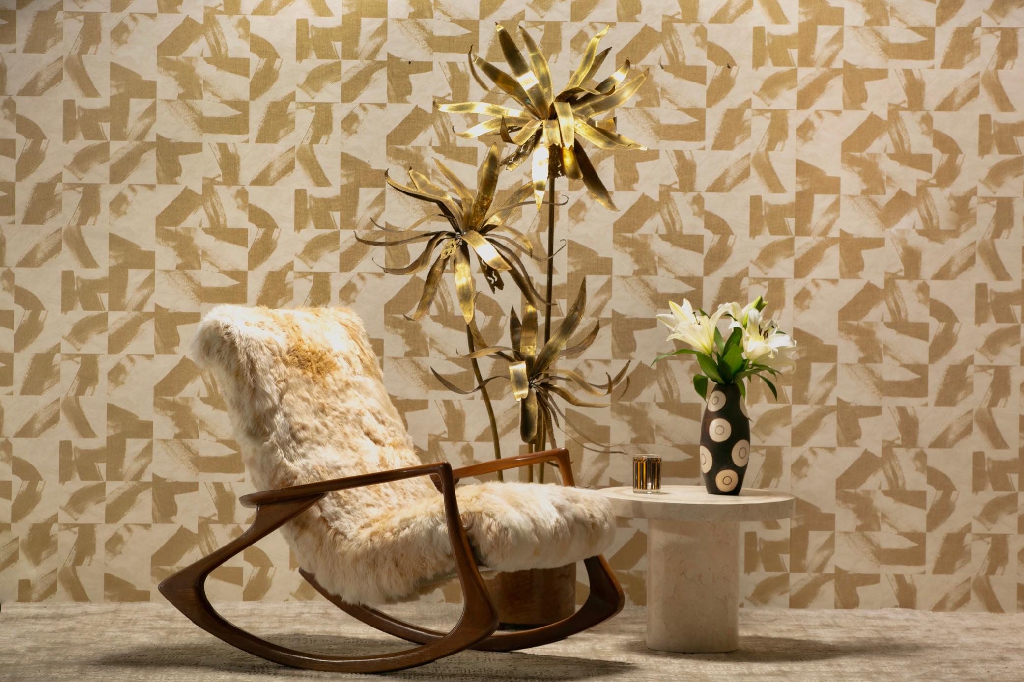 Post Modern Tessellated Travertine Side Table c. 1980 For Sale 6
