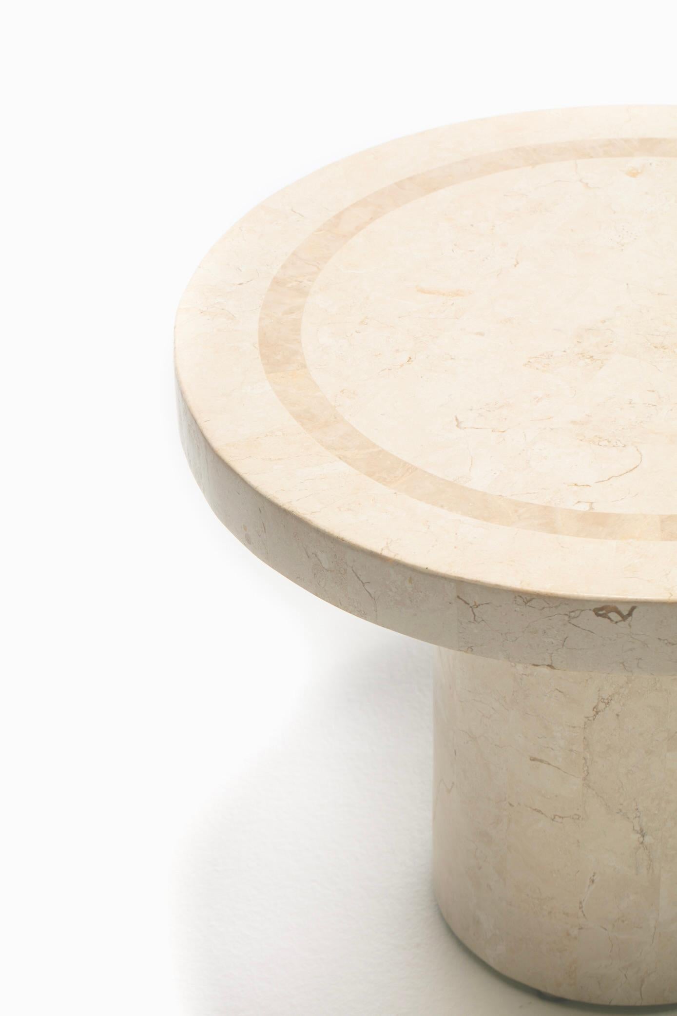 Post Modern Tessellated Travertine Side Table c. 1980 In Good Condition For Sale In Saint Louis, MO