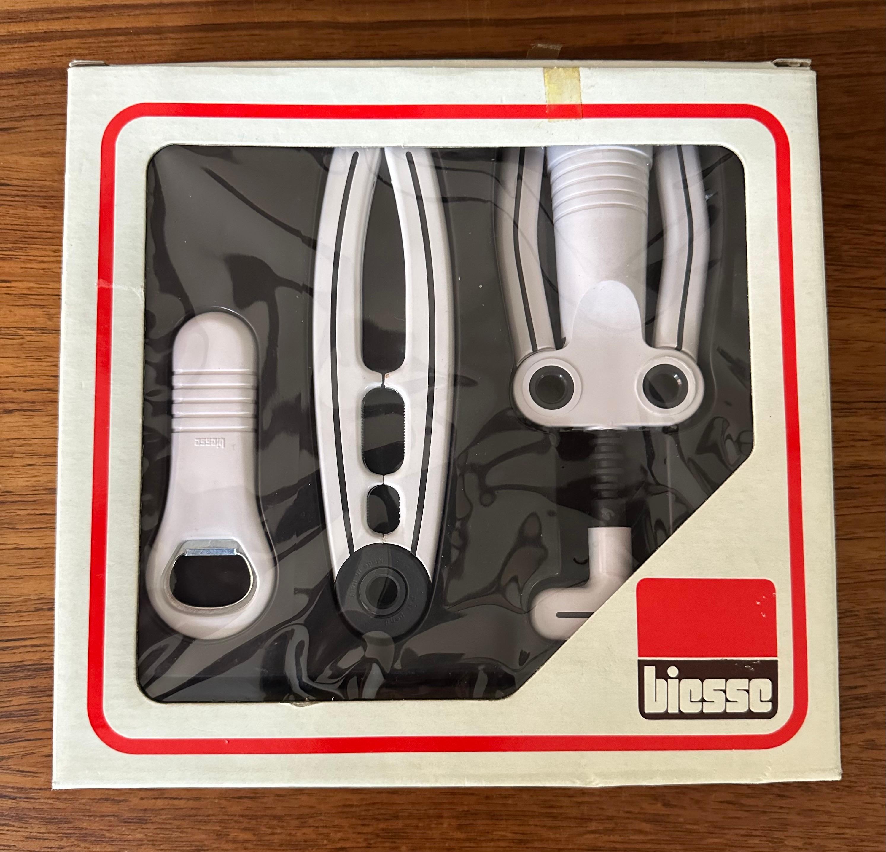 Post-Modern Three Piece Bar Set by Biesse / New in Box In Excellent Condition For Sale In San Diego, CA