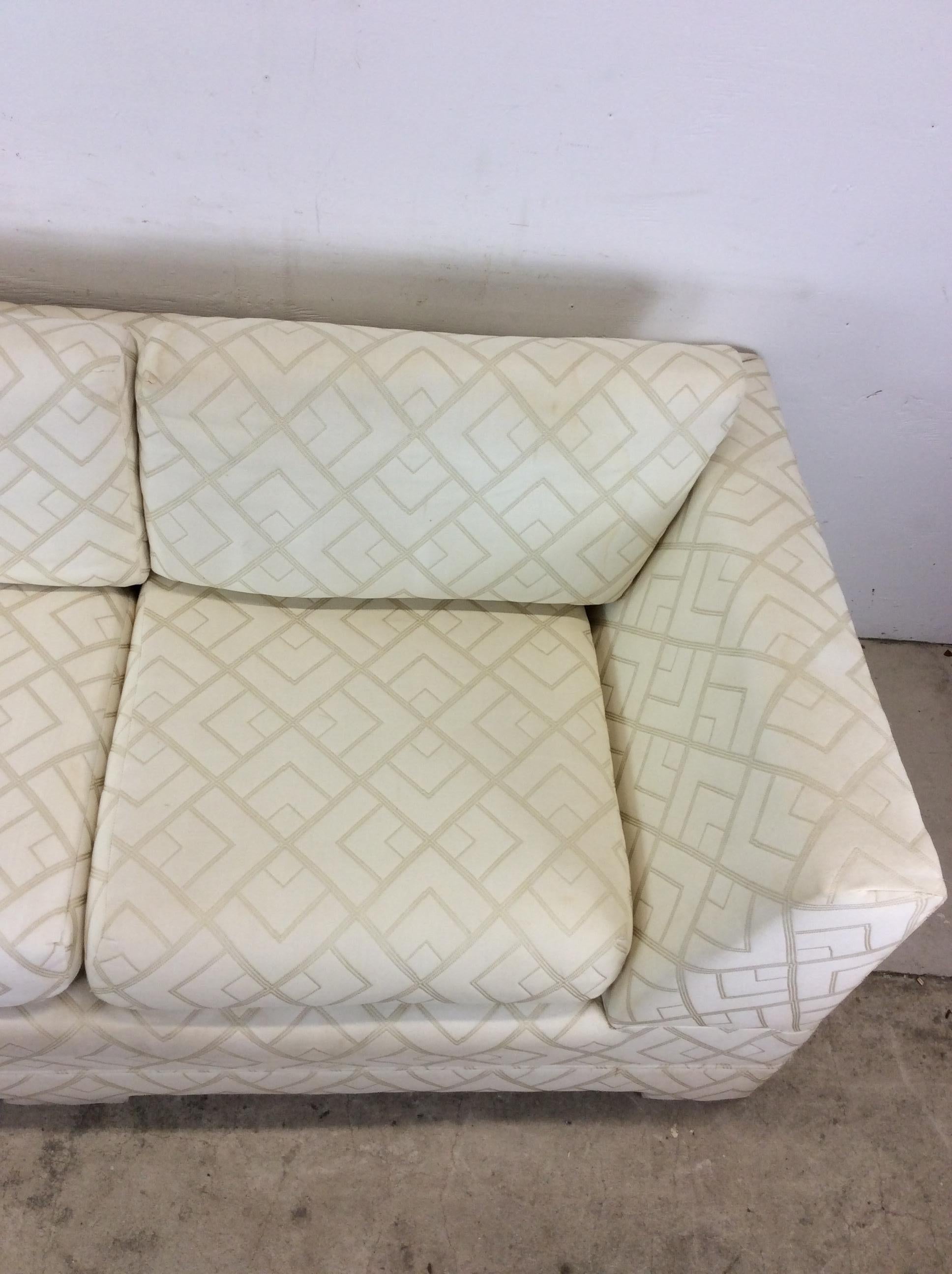 17th Century Post Modern Three Seater Sofa with Vintage Uphosltery For Sale
