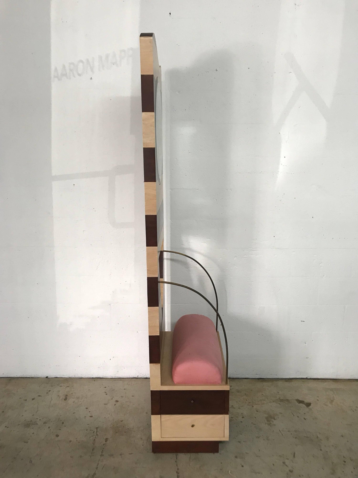 Post Modern Throne Or Entry Chair With Mirror