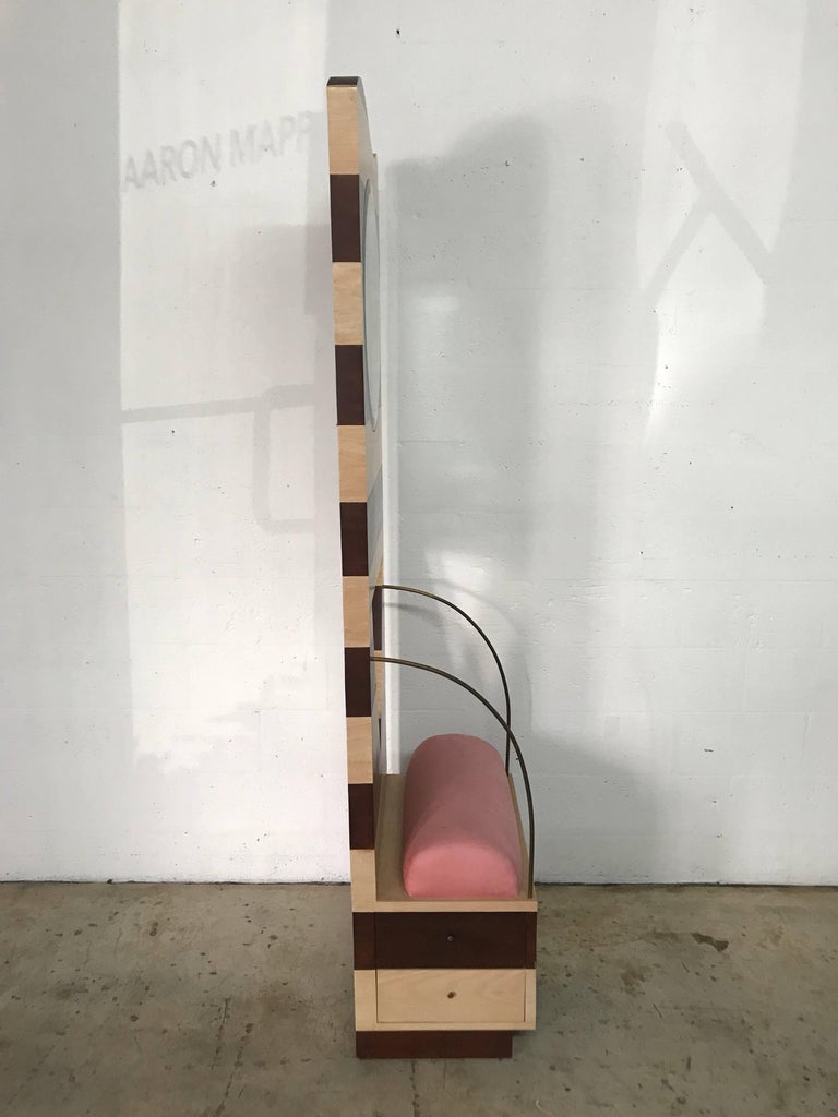 PostModern Throne or Entry Chair with Mirror For Sale at 1stdibs