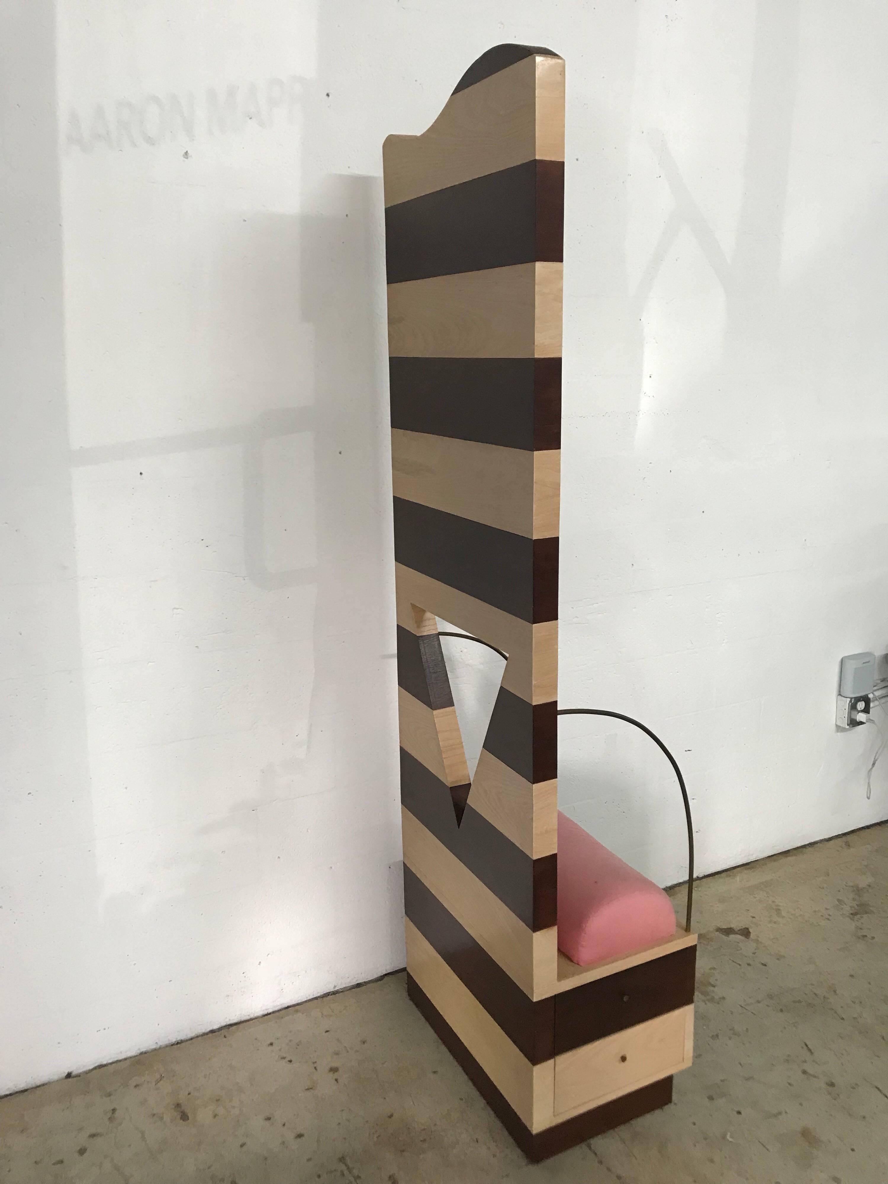 Post Modern Throne Or Entry Chair With Mirror
