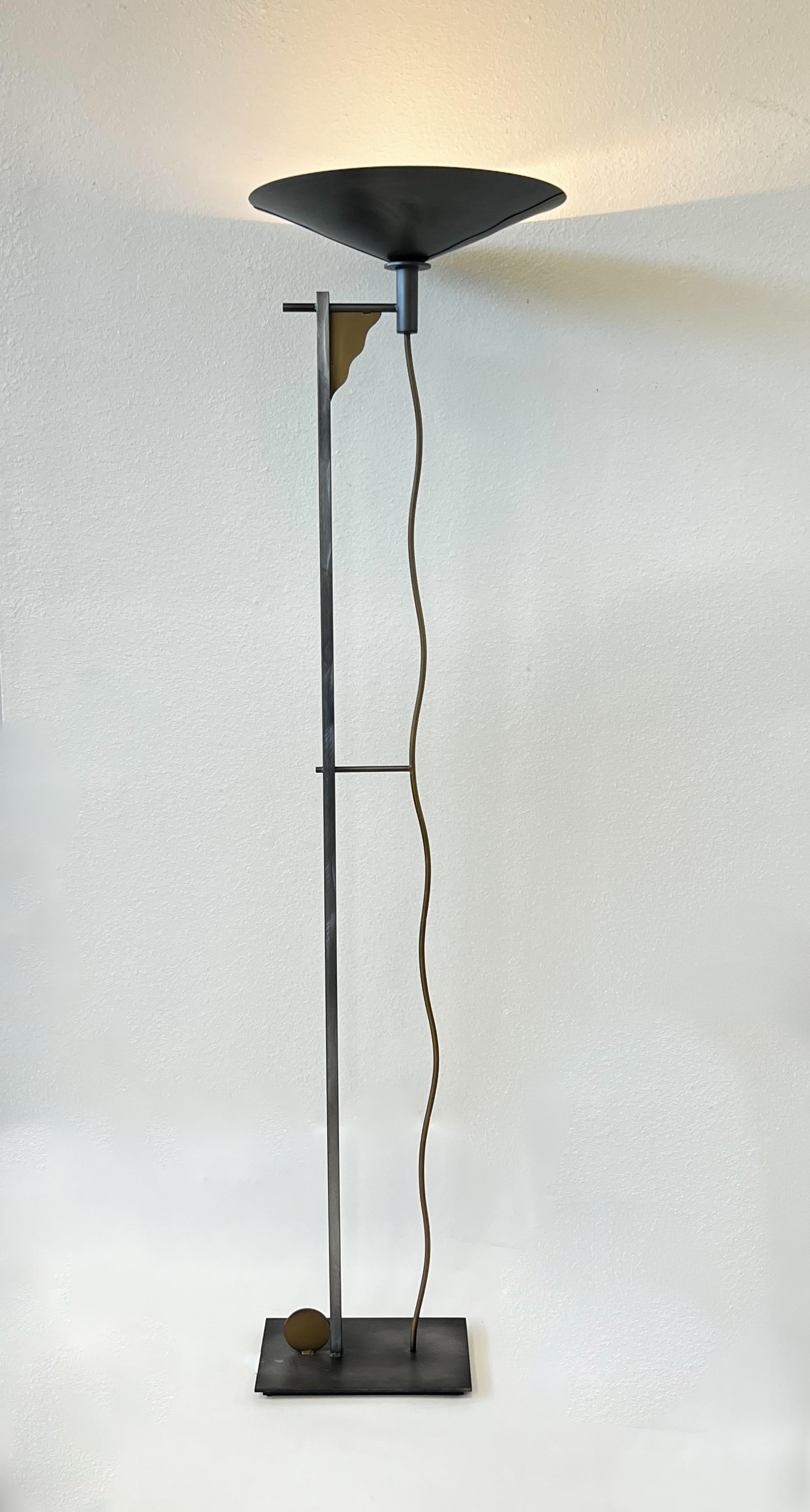 Post-Modern Torchiere Floor Lamp by Kovacs For Sale 1