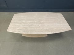 Post modern travertine coffee table, 1980s