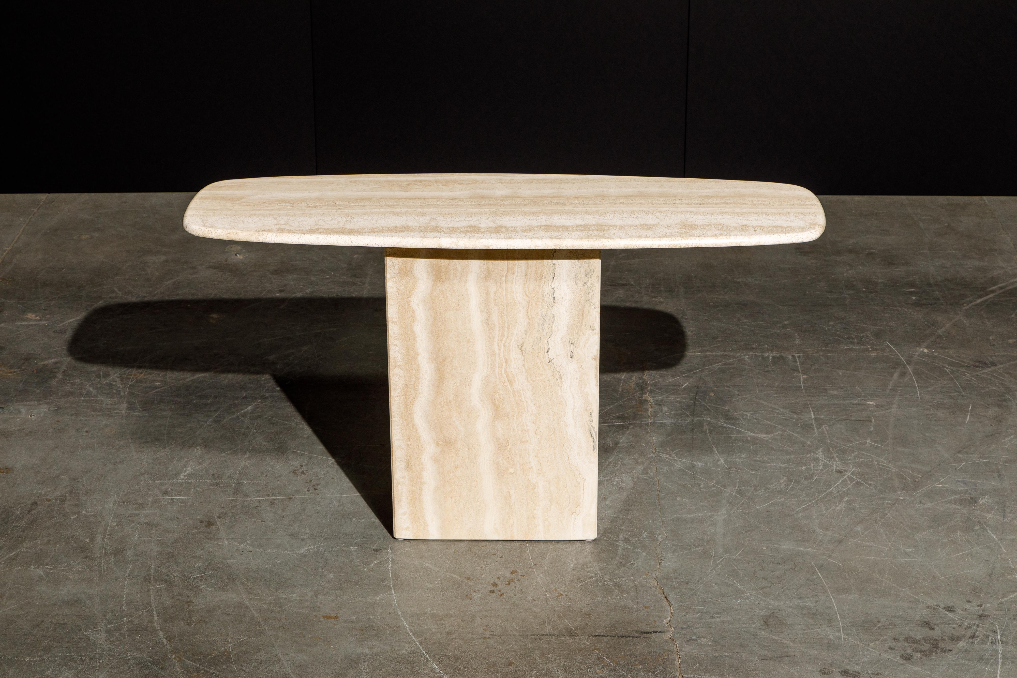 Post-Modern Travertine Console Table, 1980s 6