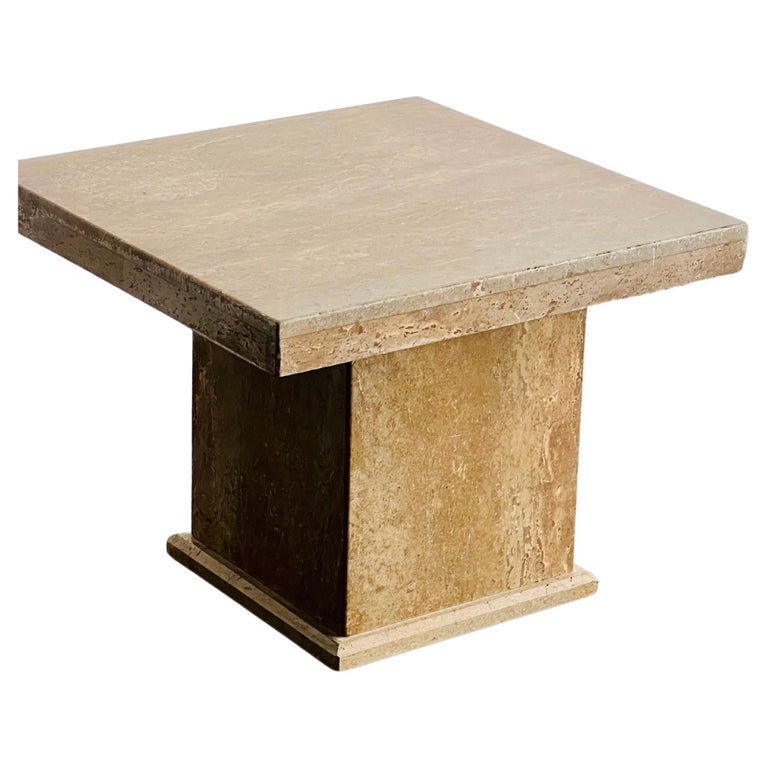 Post Modern Travertine Marble Coffee Table at 1stDibs